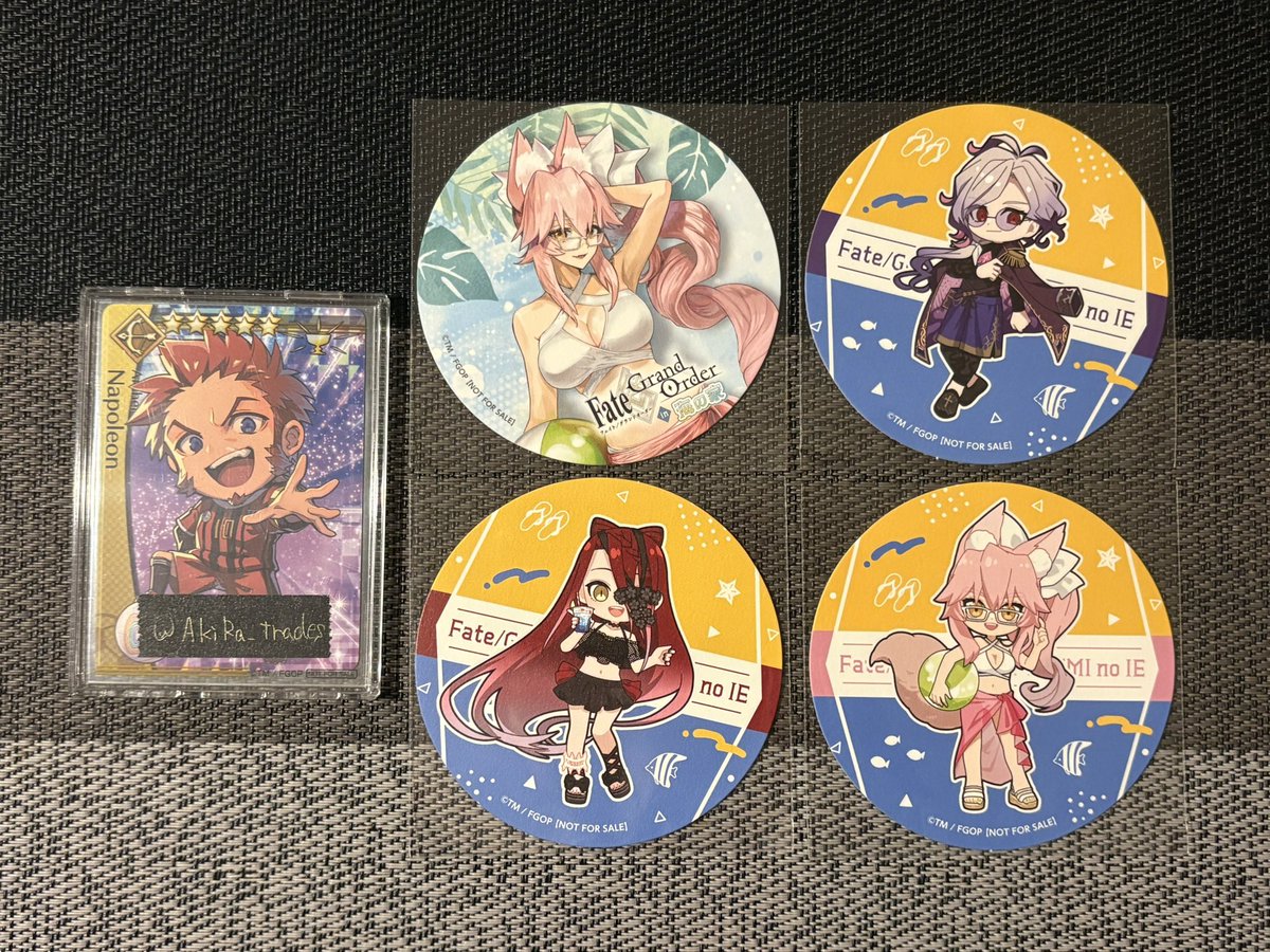 AkiRa_trades_'s tweet photo. 【交換】FGO スイパラ 海の家 コラボ ポストカード コースター フォトカード 特典

譲）画像1-3

求）画像4

郵送でのお取引
詳細も画像4に記載しております

条件合えばお声掛けください🙇‍♂️ https://t.co/KGnYyk53ZR