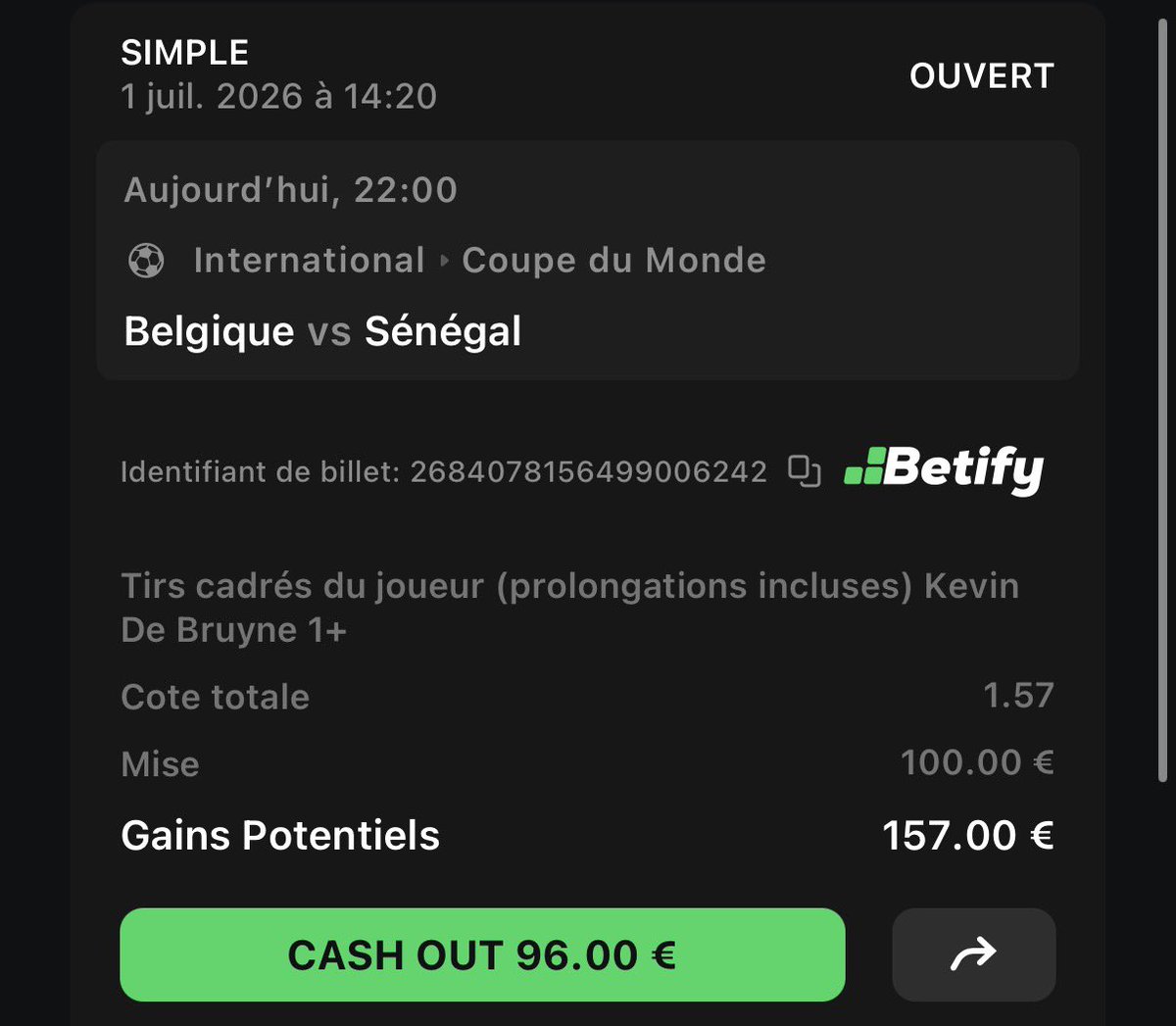 theo69prono's tweet photo. #CDM

🔸Angleterre &amp; -3.5 @1.70
🔸De Bruyne 1 tir cadré @1.57
🔸Sarr 1 tir cadré @1.97
🔸Balogun buteur @2.20

Je pars la dessus aujourd’hui, go enchainer🔥
Tout les bets joueurs sont sur 120 minutes

✅Paris joueur avec prolong incluses c’est ici : https://t.co/07s0lZzqBK https://t.co/ijZtgFtvqg