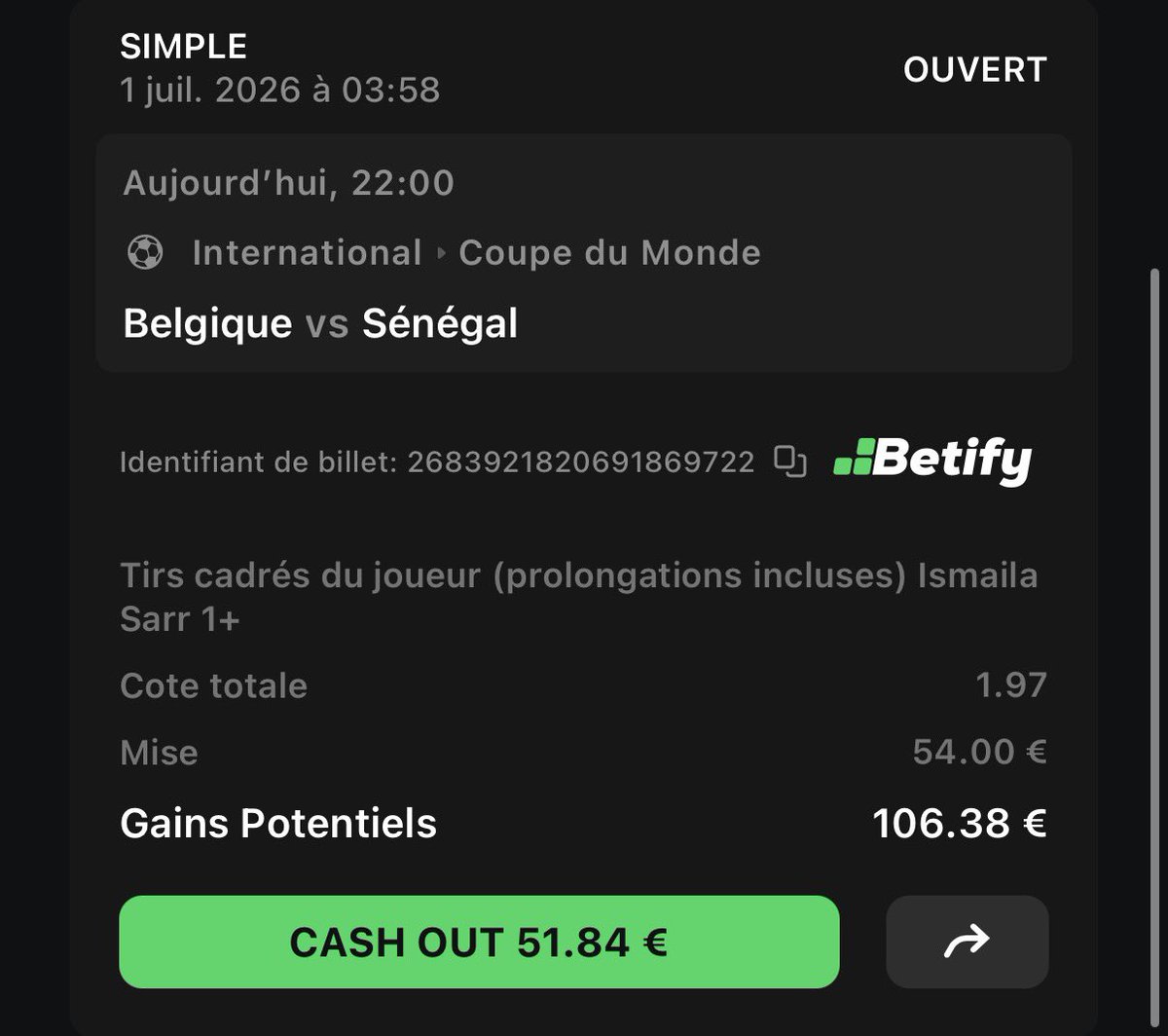 theo69prono's tweet photo. #CDM

🔸Angleterre &amp; -3.5 @1.70
🔸De Bruyne 1 tir cadré @1.57
🔸Sarr 1 tir cadré @1.97
🔸Balogun buteur @2.20

Je pars la dessus aujourd’hui, go enchainer🔥
Tout les bets joueurs sont sur 120 minutes

✅Paris joueur avec prolong incluses c’est ici : https://t.co/07s0lZzqBK https://t.co/ijZtgFtvqg