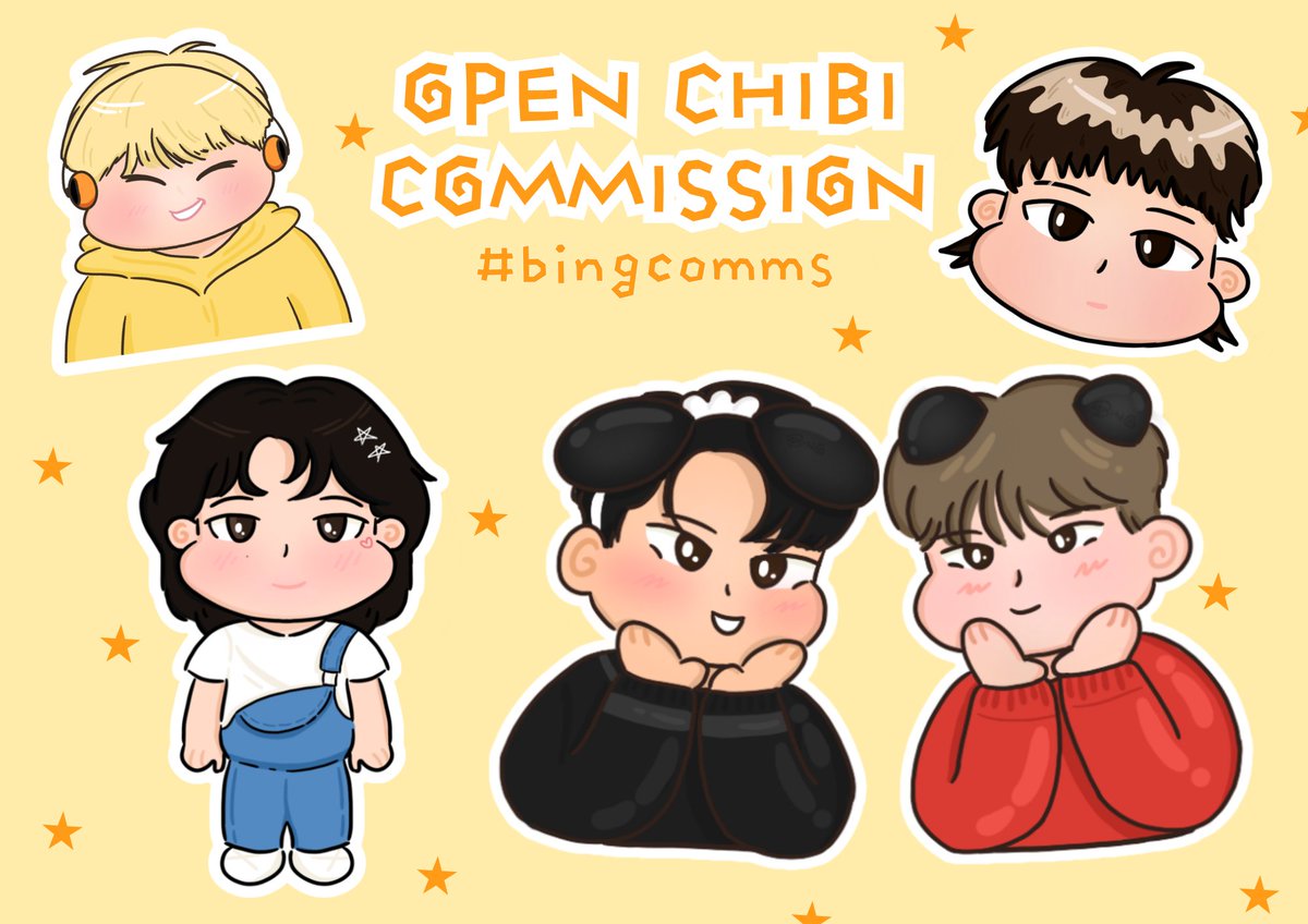 gallereila's tweet photo. CHIBI COMMISSION OPEN 🌟
[ rt are highly appreciated ]

chibi commissions are open! 
feel free to dm me to order~

#opencommission #bingcomms #fanart https://t.co/2iZzJ1gDda