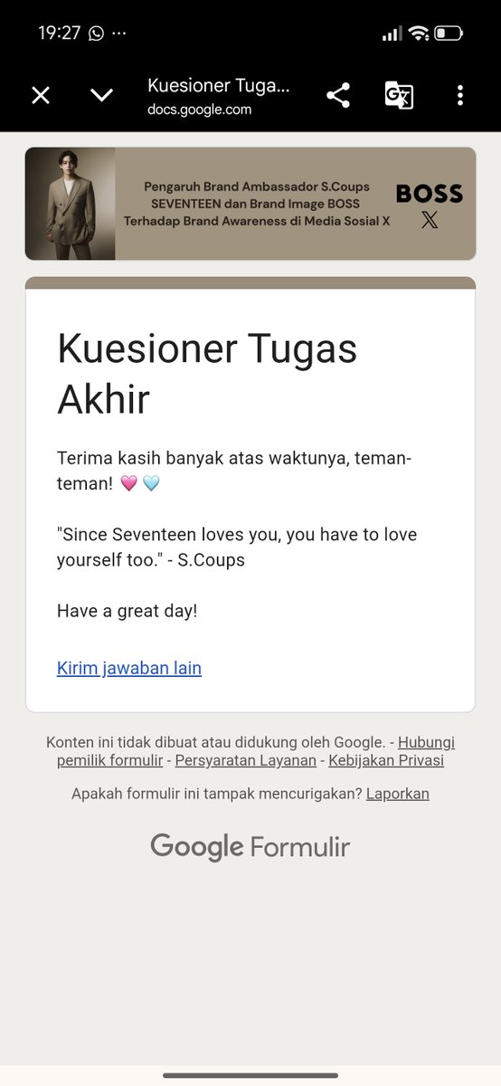 rndmsidebel's tweet photo. @felazevanya done ya kaa

ini untuk link kuesioner ku: 
https://t.co/focXVacAfk https://t.co/w2n7RK5Ds8