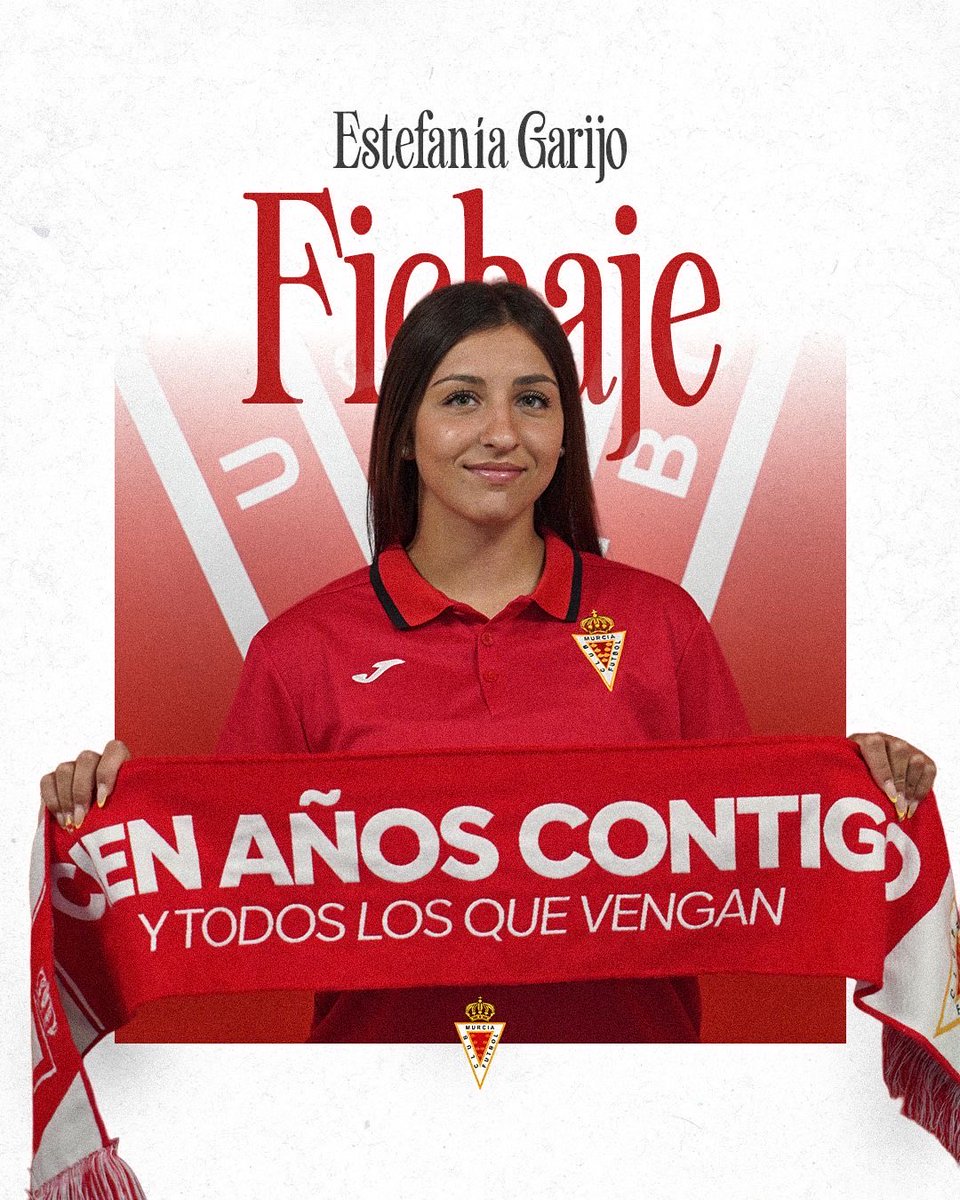 realmurciafeme's tweet photo. FICHAJE | 🆕 𝗘𝗦𝗧𝗘𝗙𝗜 𝗚𝗔𝗥𝗜𝗝𝗢 

⚽️ Delantera que llega procedente del UCAM Murcia CF 

ℹ️ https://t.co/gX2vdlQX6Z 

👋 ¡Bienvenida al #RealMurciaFemenino! https://t.co/zf8dJiQUGh