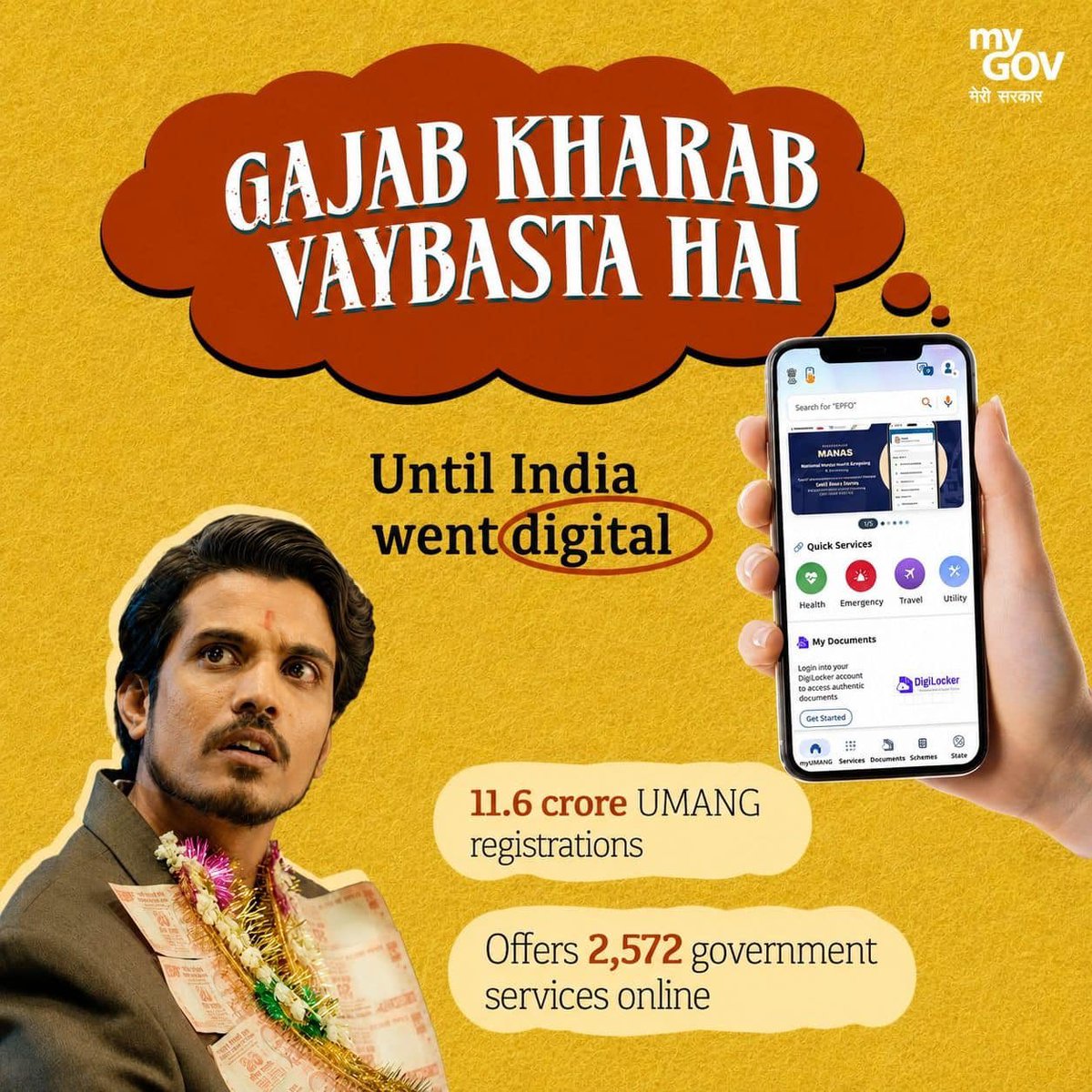 ShuklaVisashwar's tweet photo. #11YearsOfDigitalIndia
11.6 crore UMANG registrations 
via NaMo App https://t.co/tNhLeUAbiB