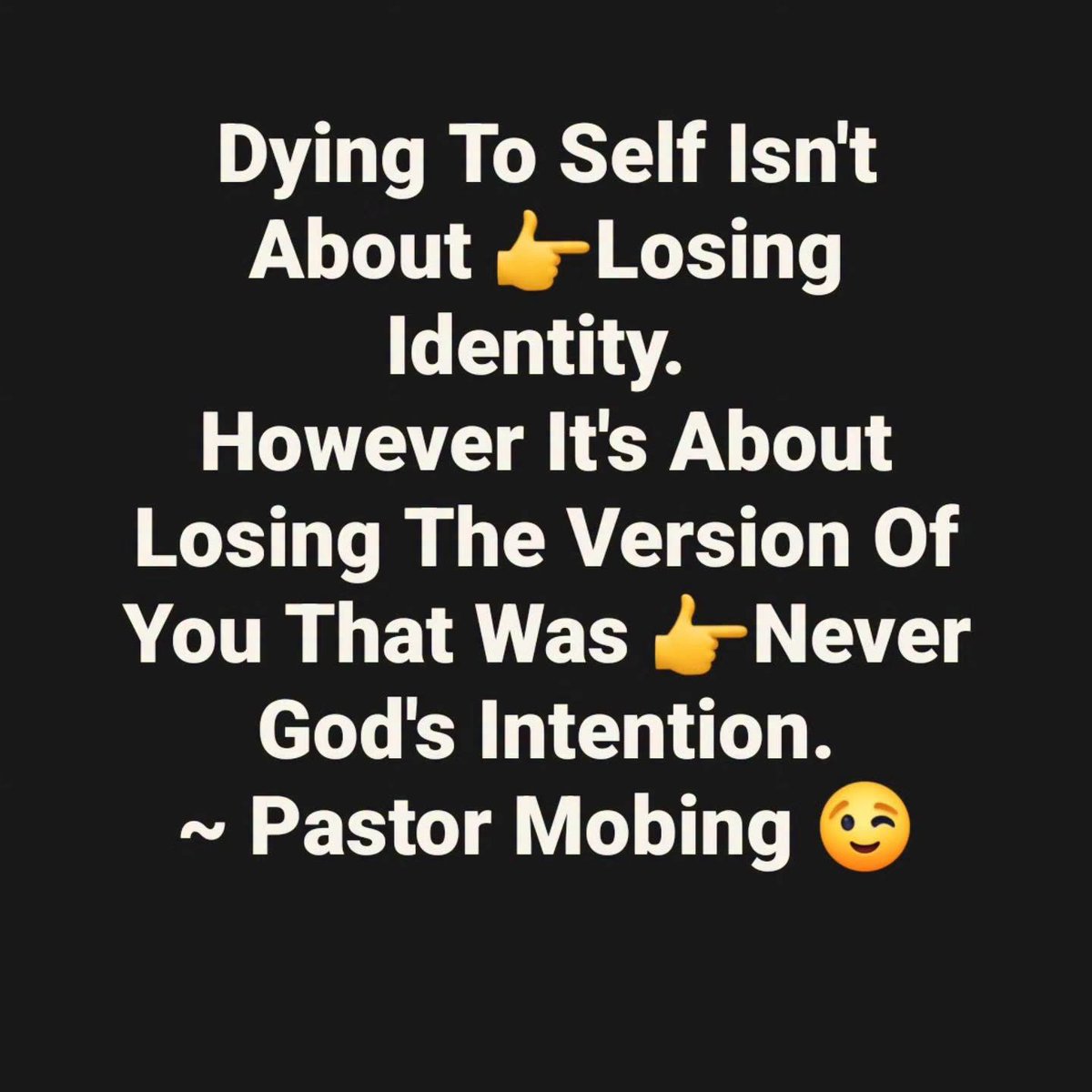 MbBingham's tweet photo. Good morning everyone God bless you I am just going to sit this right here for everyone to see 👀 and read 📚 understanding Losing your identity is gaining a new identity in Jesus christ 😊
#Identity #newcreature #Jesuschrist #repent #pastormobing https://t.co/InMttBH2km