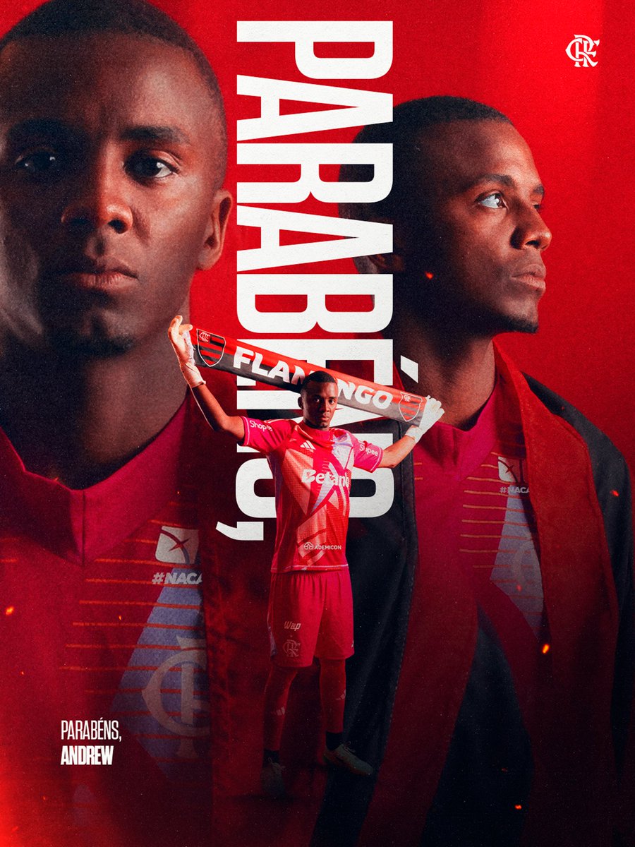Flamengo's tweet photo. 𝐅𝐞𝐥𝐢𝐳 𝐚𝐧𝐢𝐯𝐞𝐫𝐬𝐚́𝐫𝐢𝐨, 𝐀𝐧𝐝𝐫𝐞𝐰! 🥳

Goleiro do Mengão, nosso camisa 4️⃣2️⃣ completa mais um ano de vida nesta quarta-feira! Parabéns e muita saúde. Que venham mais títulos e vitórias com o Manto Sagrado! SRN! 🔴⚫️

#Aniversario https://t.co/UTW1xYiKA7