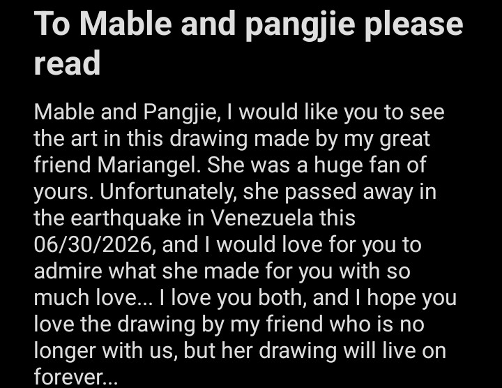 StrongArle23's tweet photo. @mable_siriwalee @pangjiewr Please read this. My friend is no longer here to show it to you, but I want you to see it because her love for you deserves to be expressed through that drawing... I don't want to be a nuisance, but I want to pay this tribute to her... #blejie https://t.co/uj1G3VpzNs