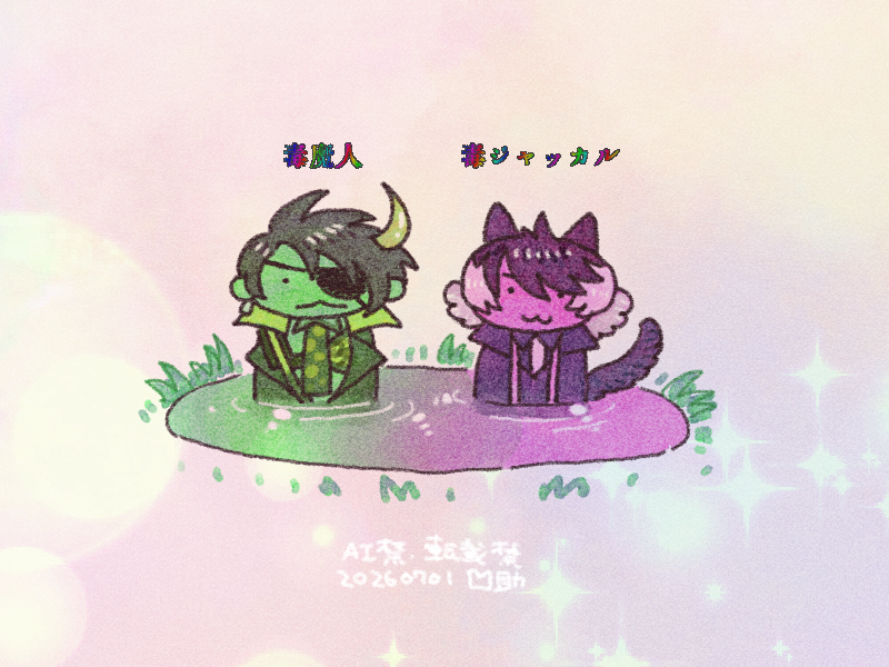 tetsuwokue's tweet photo. 魔フィアの手繋ぎ配信とても良かったの絵
#シ絵ン #オウ画 https://t.co/1QdRGRm9Bt