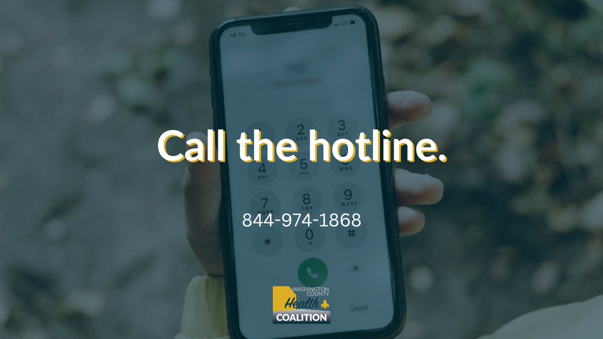 WashCoHealthCo's tweet photo. Call the hotline for help with opioid use disorder. 844-974-1868 https://t.co/2TZgZz2Kjz