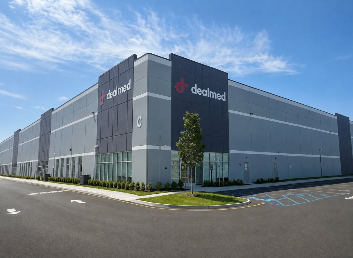 Dealmed's tweet photo. Something big just happened at Dealmed.

After months of hard work, planning, and more than a few early mornings, our brand-new state of the art warehouse is officially open.

This is a huge milestone for the team and for every customer, clinic, and care provider we serve. https://t.co/FMoubRTqfA