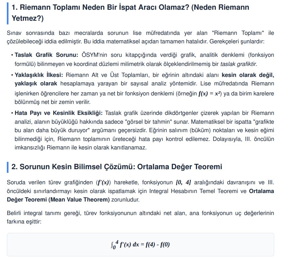 einstein_0663's tweet photo. #ösym 23.soru hakkında ortalama değer teoremi 2018 de müfredattan kaldırıldı ve Riemannın bir olasılık döngüsünde olabilir sorusunda tek başına yetersizliği gözle görülür şekilde bellidir . https://t.co/zH7tlhNFCO