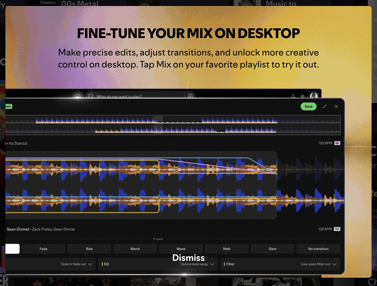 StylesTrip's tweet photo. Spotify peeps, can you tell your AI to fix your hover state for buttons on dark backgrounds?

Oof. https://t.co/DKzzISGZBq