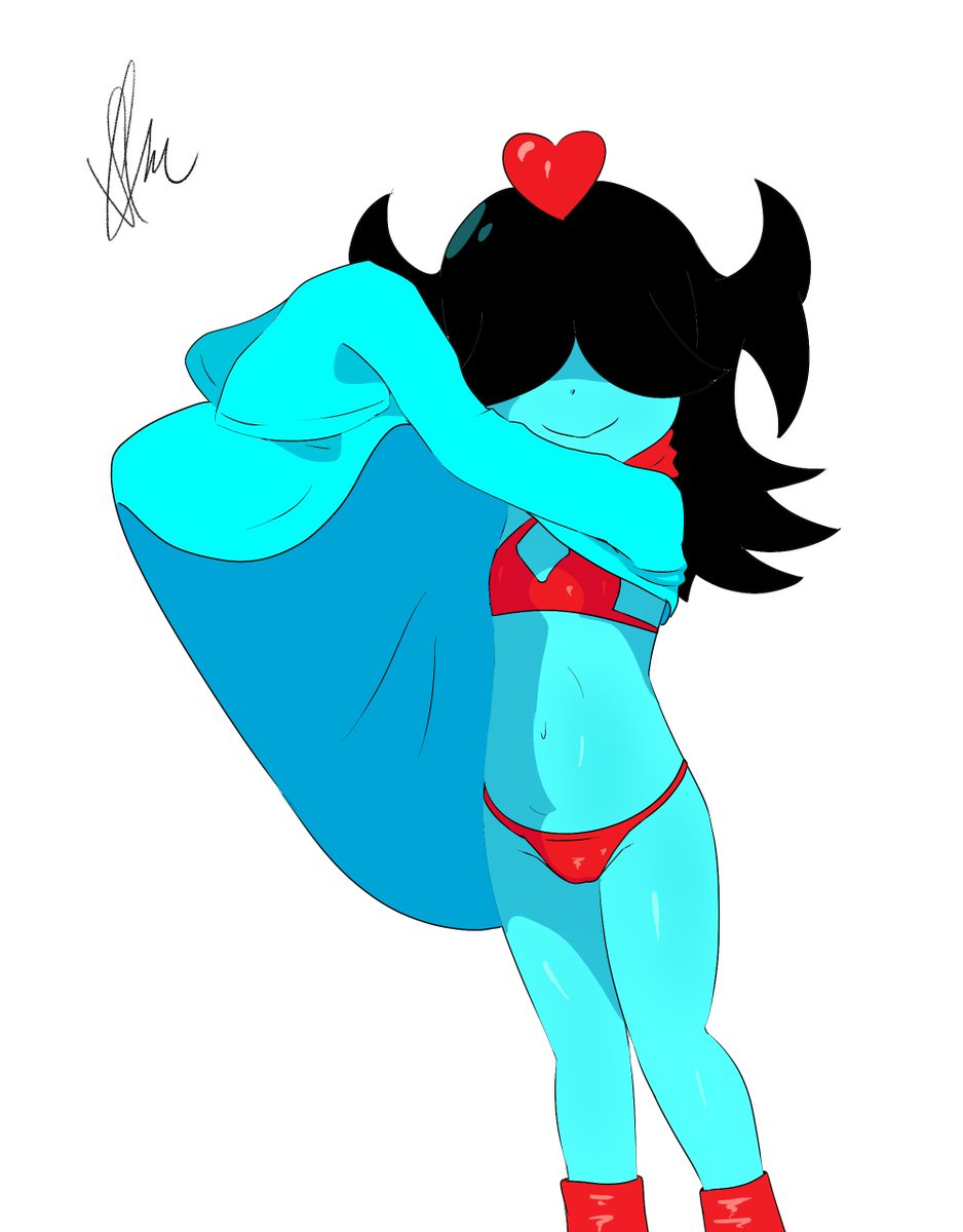 Akuma_Lucky's tweet photo. #deltarune #aqua 👙 https://t.co/zxc7VZDIQN