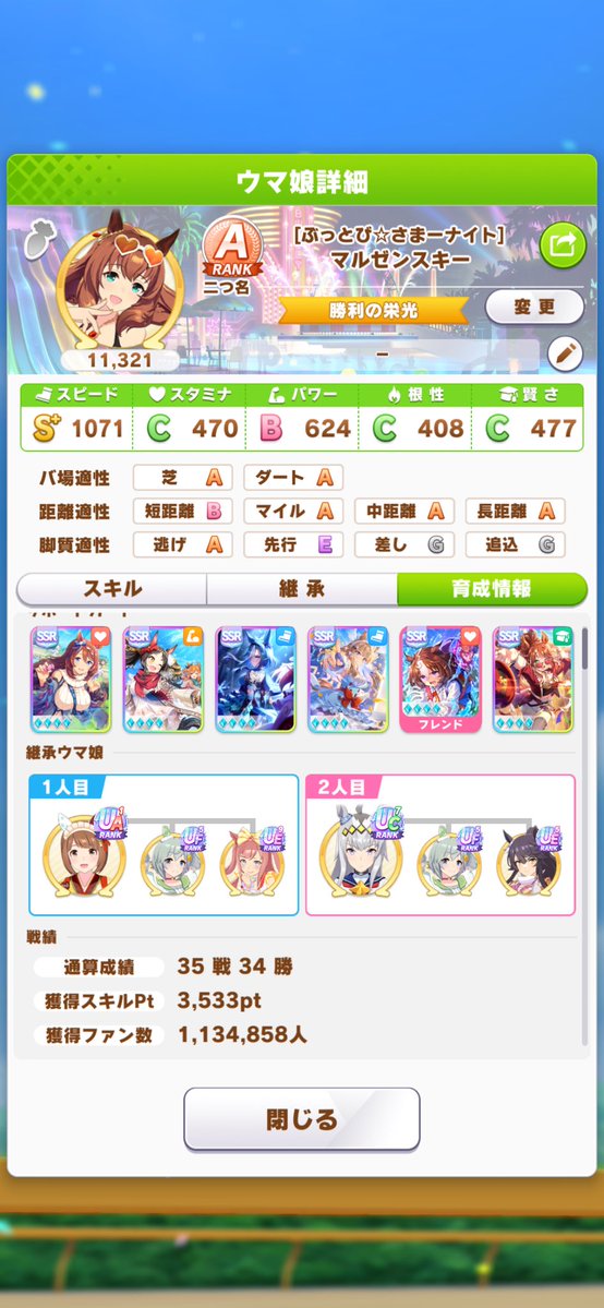 oguzono's tweet photo. 久々の手動育成。 https://t.co/VAhS9TfvS1