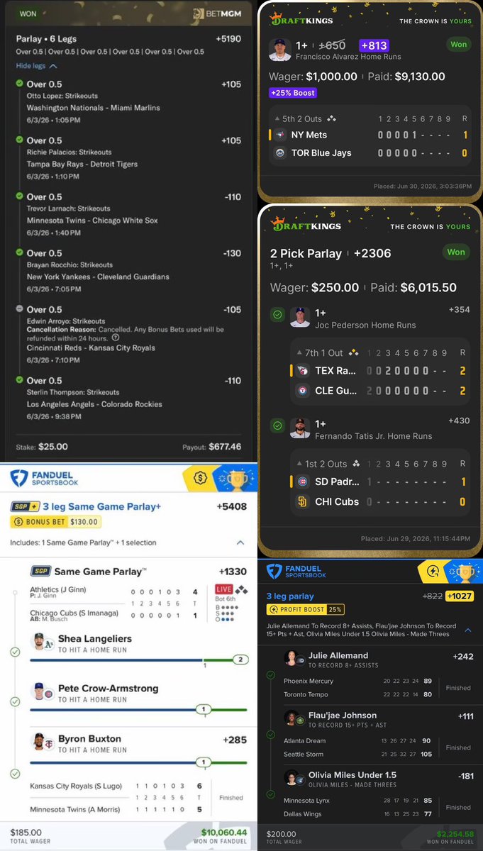 Jokeeee_'s tweet photo. What a nearly +40u June looks like🚀

+310✅
+360✅
+375✅
+419✅
+424✅
+428✅
+440✅
+550✅
+585✅
+633✅
+640✅
+725✅
+800✅
+880✅
+940✅
+1100✅
+1120✅
+1272✅
+1253✅
+1300✅
+1350✅
+1748✅
+3028✅
+4320✅
+4856✅
+5190✅
+5300✅
+5408✅
+5850✅

https://t.co/osaIoi2KpF https://t.co/nRjTXrBeIk