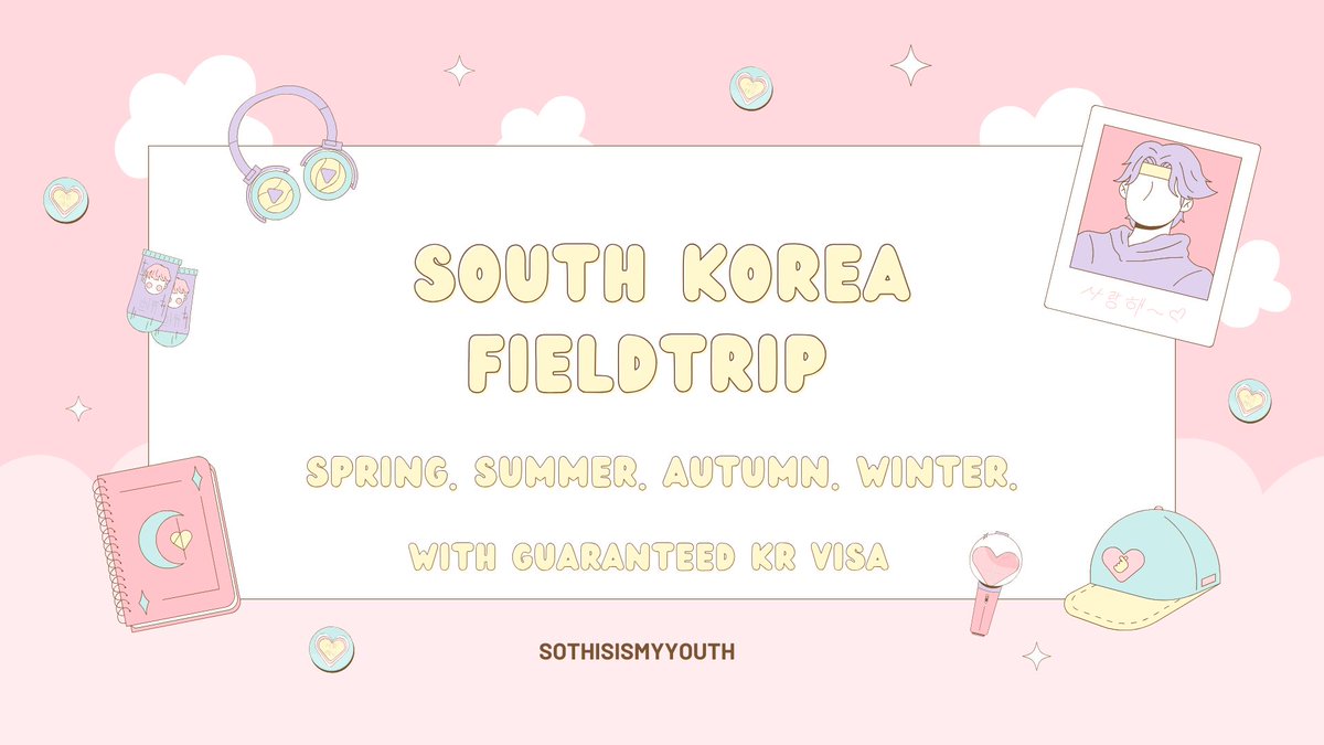sothisismyyouth's tweet photo. 🇰🇷✨ South Korea Fieldtrip is NOW OPEN!

Whether you're a K-pop fan, K-drama enthusiast, or someone who loves Korea, we'd love to have you!

🍁 Autumn • ❄️ Winter • 🌸 Spring
🎁 Fandom-themed tours, exclusive freebies
🛂 Guaranteed visa 
📝 Inch Form: https://t.co/uD8IZXv1KG https://t.co/XzbGwrIx3c