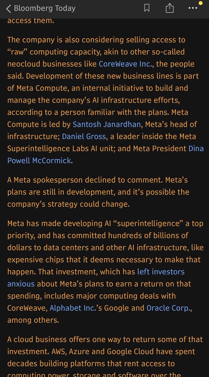 degentradingLSD's tweet photo. $META headlines actually indicate even more capex - they are just planning what to do if they overbuilt. https://t.co/7Uzu22Keum