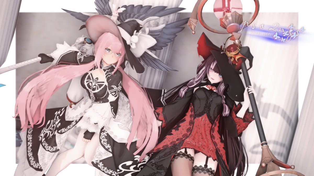 rika_ngs's tweet photo. 白黒さんと魔女っ娘合わせ～(∩´∀｀)∩
白黒さんとも晴れて2回目の個撮！
TLで見かけた魔女っ娘が可愛かったので色違い魔女っ娘で撮影してもらいました～
次回は高難易度が落ち着いたころに水着合わせだー(ΦωΦ)
#PSO2NGS_SS #メンテの日じゃないけどssを貼る https://t.co/jnHBtUvB2r