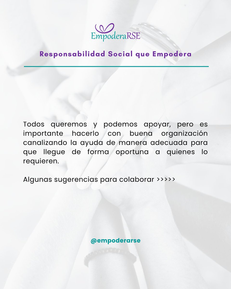 empoderarse's tweet photo. Toda acción cuenta cuando se hace desde el respeto, la empatía y la solidaridad.
La organización ciudadana y colaborar de manera coordinada con entes encargados de la respuesta son la base para una ayuda efectiva.
https://t.co/2dc1XmmOlg https://t.co/yjR4YJLbKc