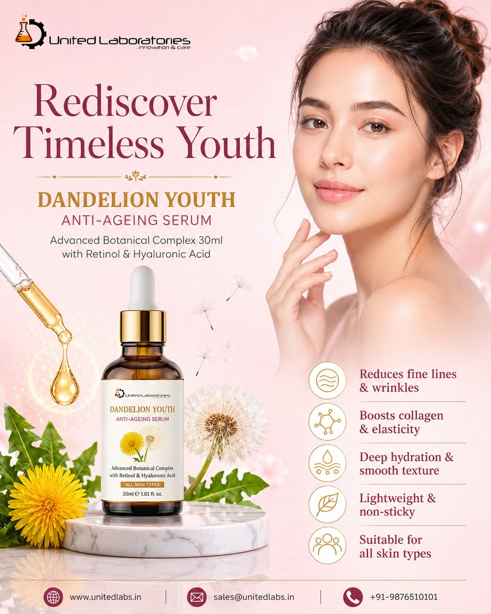 United_Labs's tweet photo. Give your skin the care it deserves with a lightweight formula that helps improve the appearance of fine lines and supports skin elasticity.

Call us: +91 9876510101
Drop an email to: sales@unitedlabs.in
Visit Website: unitedlabs. in

#Skincare #AntiAgeing #YouthfulSkin https://t.co/rQjMFlJTGY