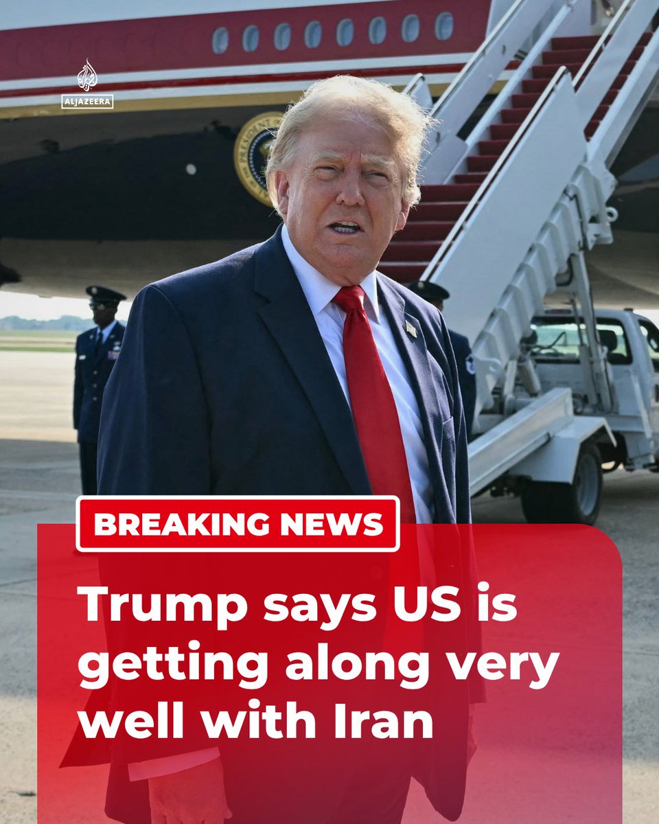 BREAKING: President Donald Trump has said the US is getting along very well with Iran and that recent meetings in Qatar have been positive.