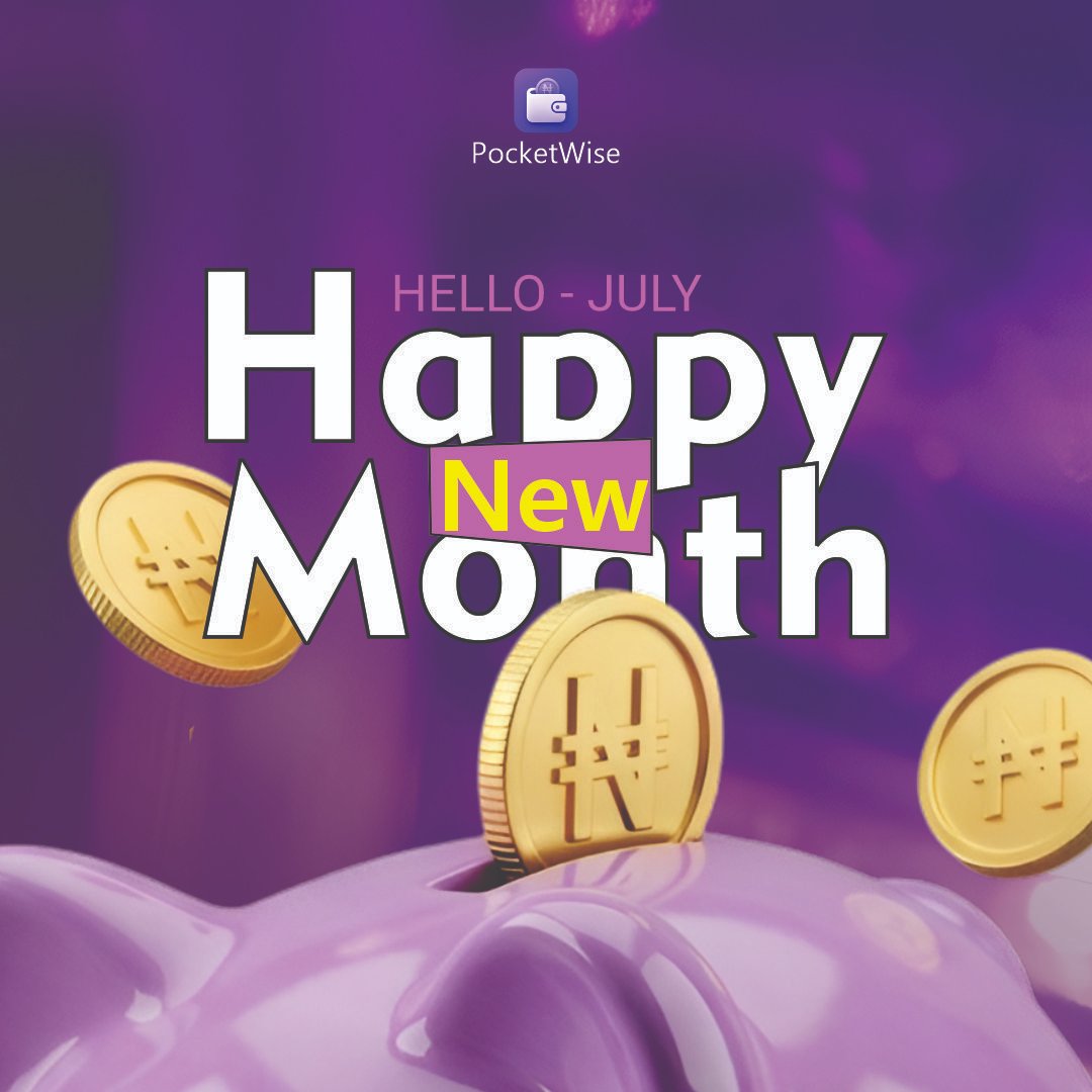 Pocketwisefin's tweet photo. It’s a new month! 🎉

What’s your biggest financial goal for July? 👇
Mine: Save more, invest smarter, and waste less. 💰💜

Join the waitlist : https://t.co/wxHaahKzdE https://t.co/uZQlhUnF9z
