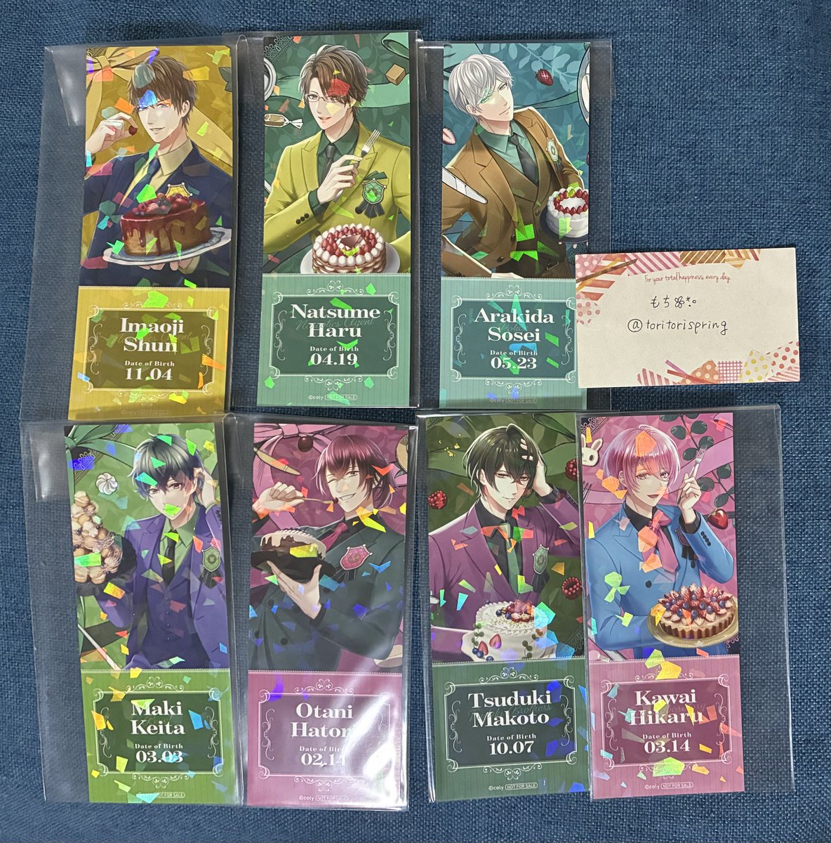 toritorispring's tweet photo. スタマイ スタンドマイヒーローズ アニメイト特典 チケット風カード 交換

譲▶*今大路、夏目、*荒木田、*槙、*大谷、誠、可愛

求▶服部、朝霧 ＞ 渡部

希望数決まるまで*は服部との交換のみ。
郵送にて交換可能な方、お気軽にお声掛けください🌷 https://t.co/GkRX8HNSoi