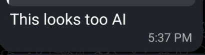 weeabob's tweet photo. >make design for client
>client doesn't like it, shows what they want using AI
>i design it according to their AI-generated image
>get hit with this https://t.co/s4bPbRkiyz