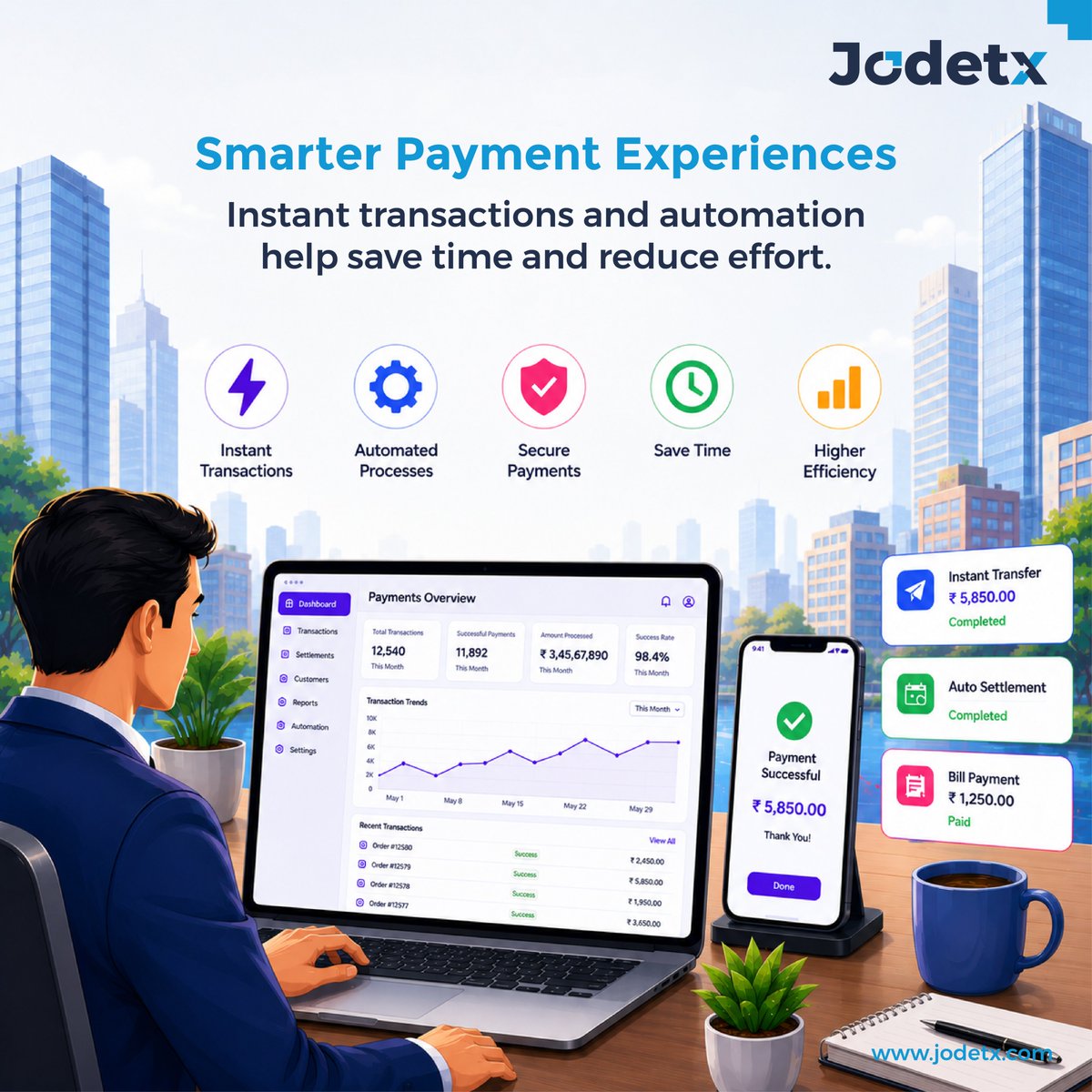 Jodetx_tech's tweet photo. Banking is evolving faster than ever.🚀
Enjoy secure transactions, instant transfers, and seamless digital experiences all at your fingertips.💳📱
#DigitalBanking #FintechInnovation #BankingTechnology #DigitalTransformation #CashlessEconomy #SmartBanking #DigitalPayments #JodeTx https://t.co/ldFsCJAAkw