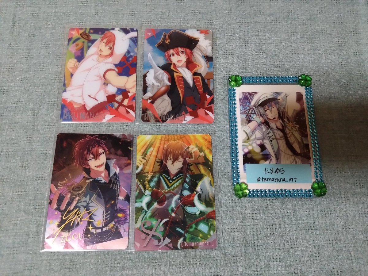 tamayura_MT's tweet photo. 【交換】 アイドリッシュセブン アイナナ メタカ メタルカード アンコール ぱしゃこれ

譲→陸 トウマ 万理

求↓
メタカ 陸(アンコール版)⇔同種 環 or 一織
トウマ⇔BW・メモメロ 環 各1
ぱしゃこれ⇔マリマリ 環 / チャイナナ 一織 環

→ https://t.co/t9D9KKBzl7