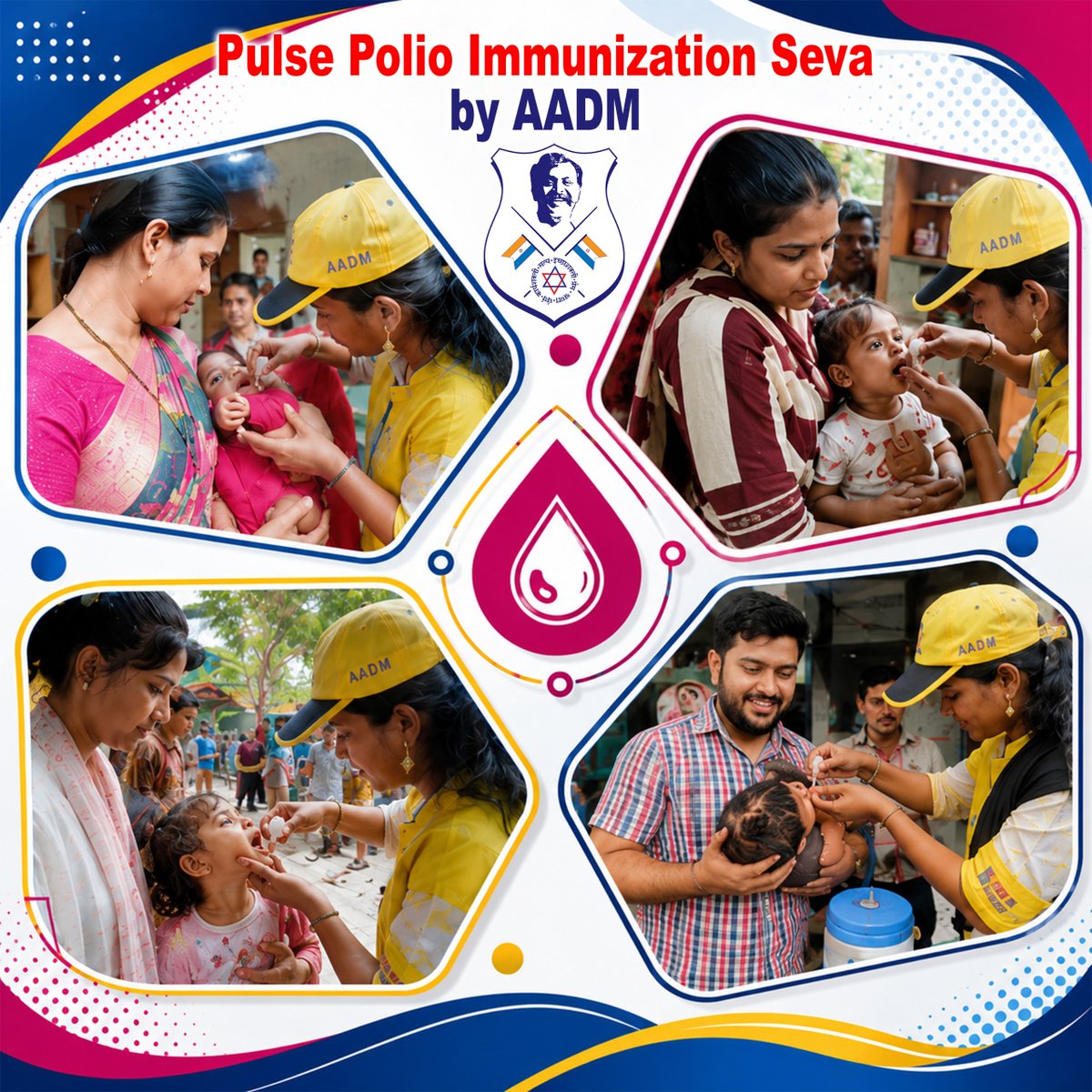 aniruddhasadm's tweet photo. #DisasterManagement Volunteers (DMVs) of the @AniruddhasADM actively participated in the #PulsePolio Drive at Khar Railway Colony, Andheri Station and Siddhivinayak Mandir to assist the Municipal Corporation of Greater Mumbai (#MCGM) on Sunday, 28th June 2026.

#AADM, #AniruddhaSeva #DevotionalService