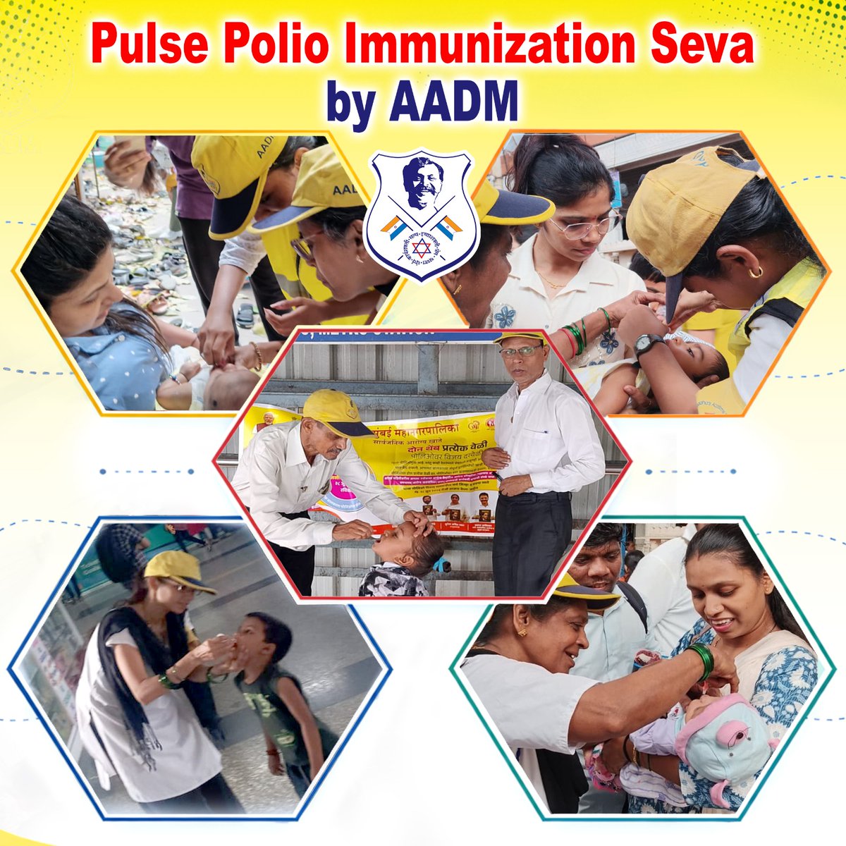 aniruddhasadm's tweet photo. #DisasterManagement Volunteers (DMVs) of the @AniruddhasADM actively participated in the #PulsePolio Drive at Khar Railway Colony, Andheri Station and Siddhivinayak Mandir to assist the Municipal Corporation of Greater Mumbai (#MCGM) on Sunday, 28th June 2026.

#AADM, #AniruddhaSeva #DevotionalService