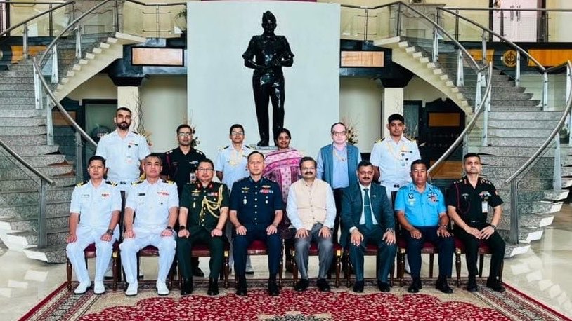 SpokespersonMoD's tweet photo. The 12th #IndiaMalaysia Sub Committee on #MilitaryCooperation convened on July 01, 2026 in New Delhi. Co-chaired by Joint Secretary (International Cooperation) Shri Amitabh Prasad and Assistant Chief of Staff, Defence Operations & Training, Malaysian Armed Forces Maj Gen Amer Mahmud Bin Abdul Rahman, the meeting reviewed defence ties, reaffirmed commitment to peace in the Indo-Pacific, and set the stage for deeper cooperation across training, technology, and maritime security. 🇮🇳🤝🇲🇾 #IndiaMalaysia #DefenceCooperation #IndoPacific 

Read here: https://t.co/2VPbKr2Yhg

@hcikl 
@MEAIndia
