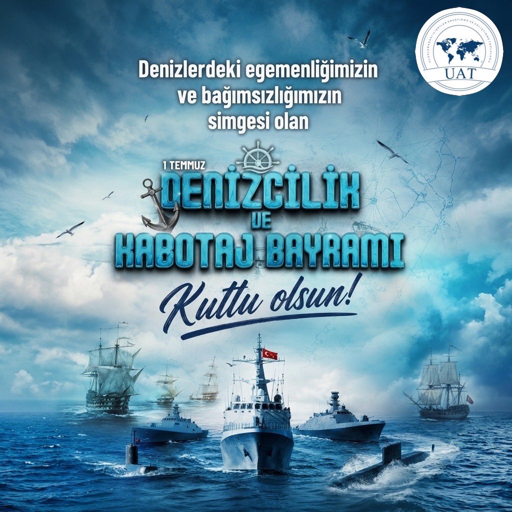 UAT_AHBV's tweet photo. Kabotaj, milli haktır.

Milletimizin ve dalgalarla yükselen, rüzgarı arkasına aldığında önünde kimsenin duramadığı tüm denizcilerin #1TemmuzDenizcilikveKabotajBayramı Kutlu Olsun ! ⚓️🇹🇷🌊 https://t.co/NAZBeJUo8n