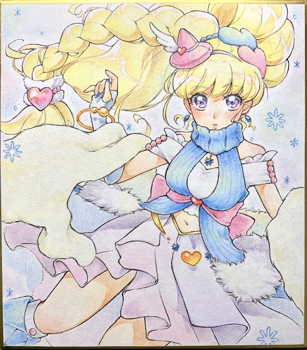 朝日奈みらい ,十六夜リコ 「お気にの健全過去絵/ミニ色紙」|八伽のイラスト