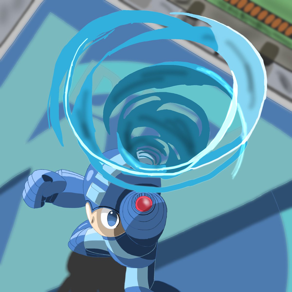 raso_ssbu's tweet photo. ロックマン使ってて一番好きな技でした https://t.co/gKuMv03vqC