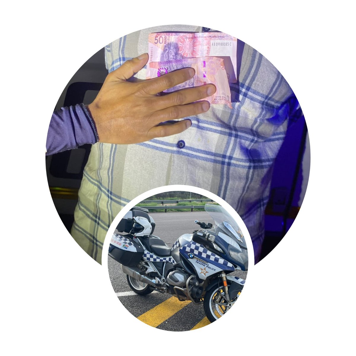 Dotransport's tweet photo. The National Traffic Police (NTP) arrested a motorist in Musina after he was found driving under the influence of alcohol and subsequently attempted to bribe officers to avoid arrest.

The officers rejected the bribe and immediately placed the suspect under arrest. He was detained at Musina SAPS and is facing charges of driving under the influence of alcohol and bribery.

This incident demonstrates that not all law enforcement officers are corrupt. The National Traffic Police remains committed to upholding the law with integrity, professionalism, and accountability.

Acting Director Aphane applauded the officers for honouring their badge, refusing corruption, and helping to restore public trust and confidence in law enforcement.

The National Traffic Police reiterates its zero-tolerance approach to corruption.

#NTP