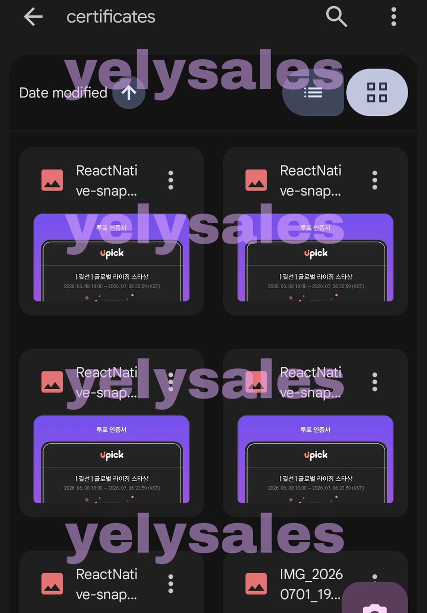 yelysales's tweet photo. 🪻UPICK KMA
🗳️ 1,200🩷 for ALD1

screenrecords &amp; certificates has been uploaded to the provided gdrive link given to the requester. u may request its access from them. thank you dears~

#yelysales https://t.co/fuVfavSp27