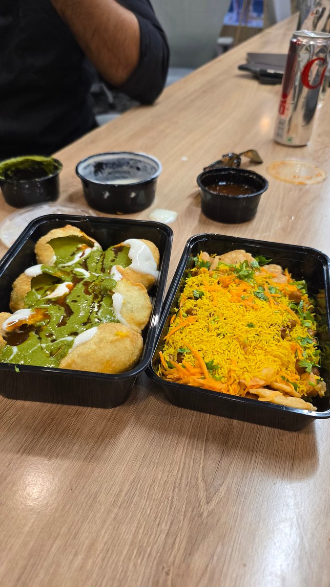 avneer_bh's tweet photo. The team was divided, half hate it half love it! Who is right?

But gotta admit the babai tiffin dahi puri slaps! https://t.co/VXlL896CS0
