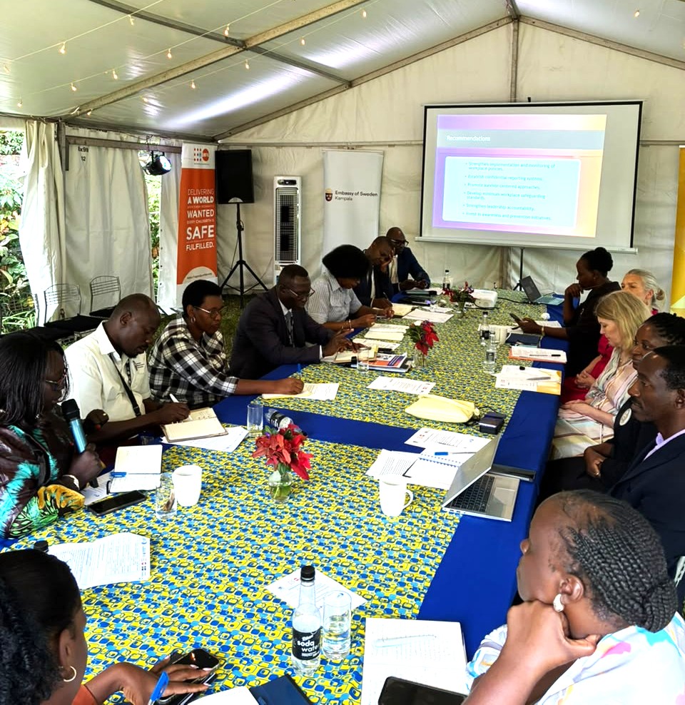 SwedeninUG's tweet photo. Ending workplace sexual and gender-based violence requires collective action. 
Today, we were proud to convene top corporate CEOs at the Swedish Residence, alongside @MGLSD_Uganda, @PSFU_Uganda, @UNFPAUganda and @unwomenuganda to drive accountability for safe, respectful and survivor-centred workplaces in Uganda.

In her remarks, @SwedEnvoyUganda reaffirmed Sweden's commitment to supporting Uganda's efforts to ensure that women and girls can participate fully, safely and equally in society and the economy. She further noted that this commitment is well stipulated in Sweden's Development Cooperation Strategy with Uganda (2025-2029) in which gender equality, women and girl’s empowerment and gender equality are integrated across all areas of engagement.

#SafeWorkplacesUg