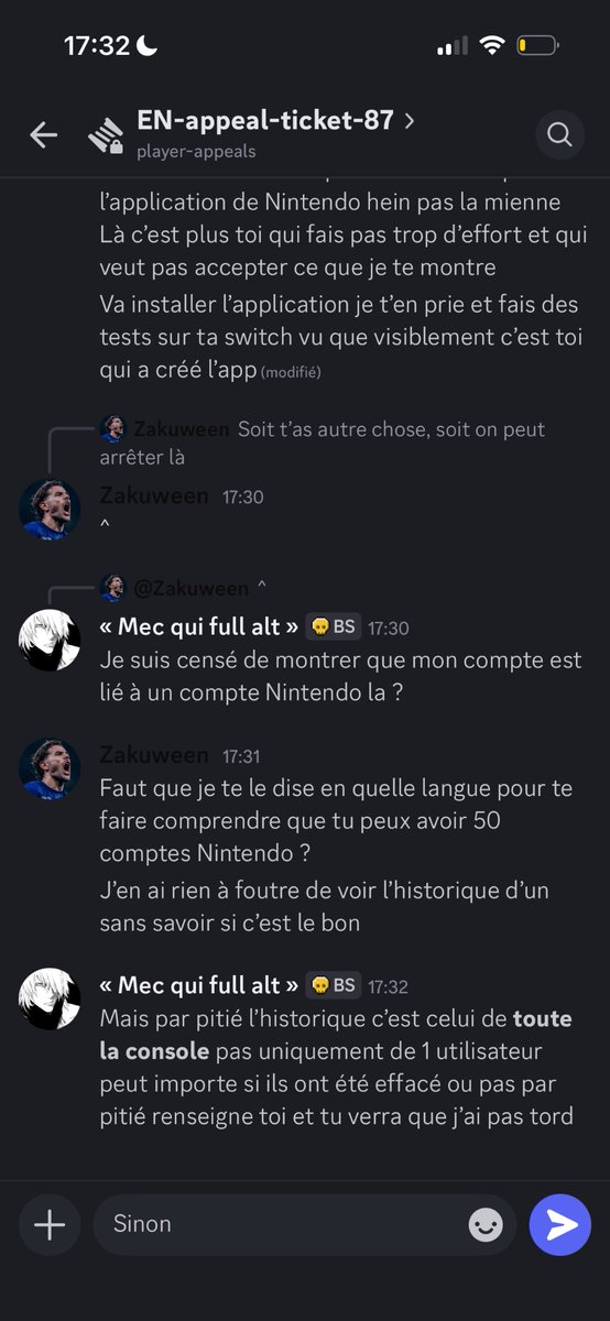 fcb_tahaa's tweet photo. Je vois que tout le monde s’acharne sur le fils de pute de @Zakuween, donc on va faire la même :
Rapidement, le staff MKC m’avait accusé d’avoir un alt et donc j’ai fourni les preuves nécessaires, donc j’ai sorti mon temps d’écran sur ma Switch 2 mais pour eux ça suffit pas https://t.co/QkENRnlOZ3