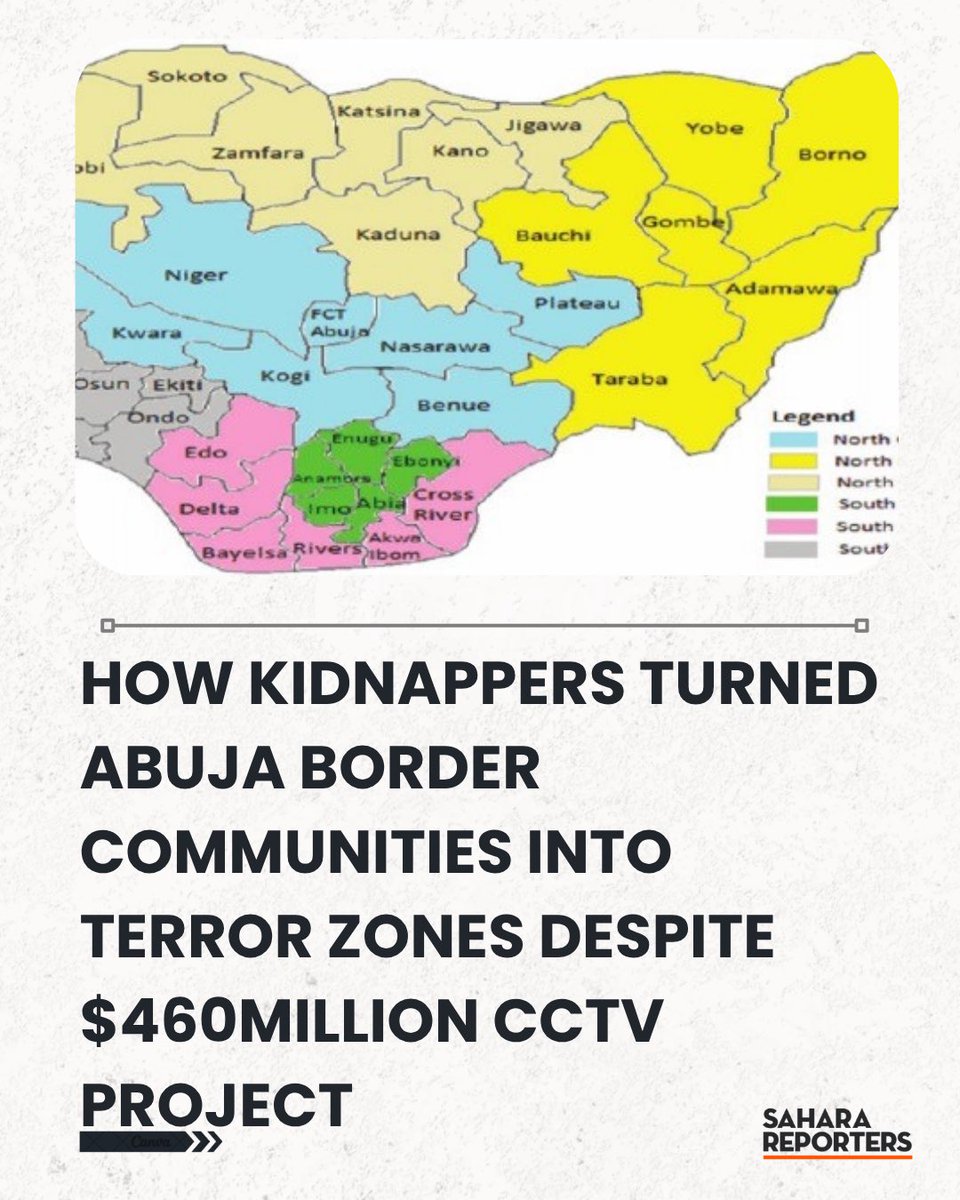 SaharaReporters's tweet photo. EXCLUSIVE: How Kidnappers Turned Abuja Border Communities Into Terror Zones Despite $460Million CCTV Project | Sahara Reporters https://t.co/wlYJVz2LXP https://t.co/V2EEzJbFW8