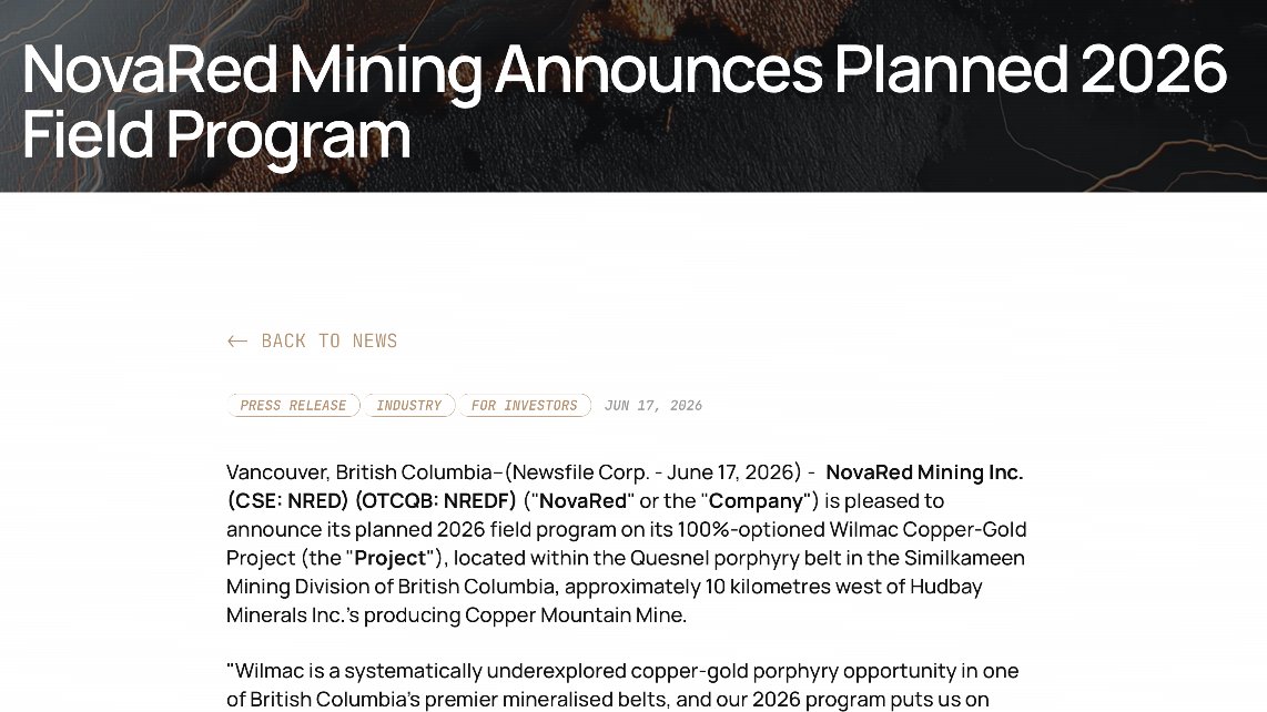 Mcintyradvise's tweet photo. Copper prices hit historical highs
The world needs more copper, now-and it won’t wait decades

That means today's companies building tomorrow’s supply chains could double from here
And NRED - one that just moved closer to the drill-bit - has its own hidden opportunity
NFA https://t.co/zP2NHK1JS1