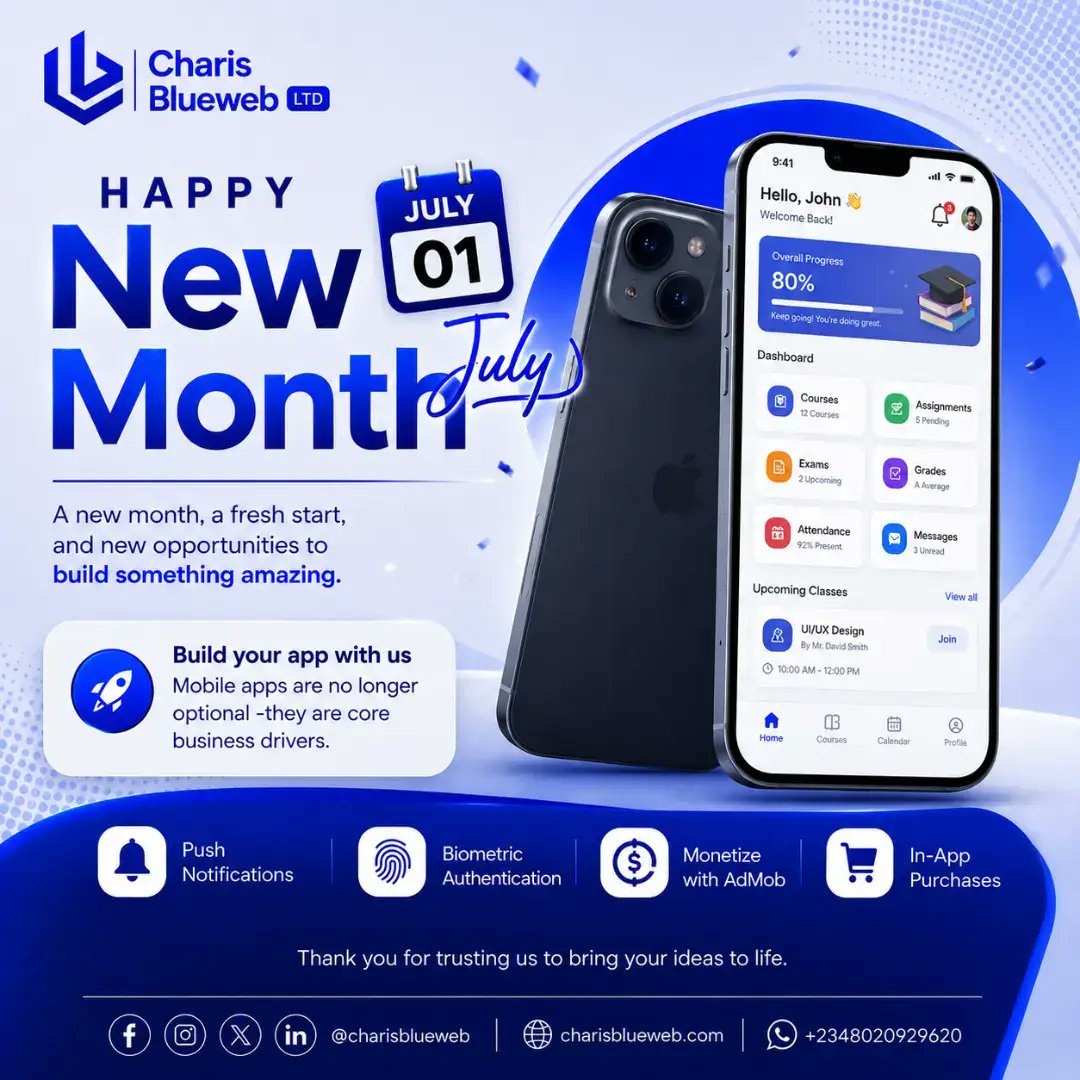 charisblueweb's tweet photo. Welcome to Chapter 7 of 12. Happy New Month!

#happynewmonth #welcometojuly #charisblueweb #webdesign #appdevelopmentdifferences https://t.co/zQWEQmJ4xf