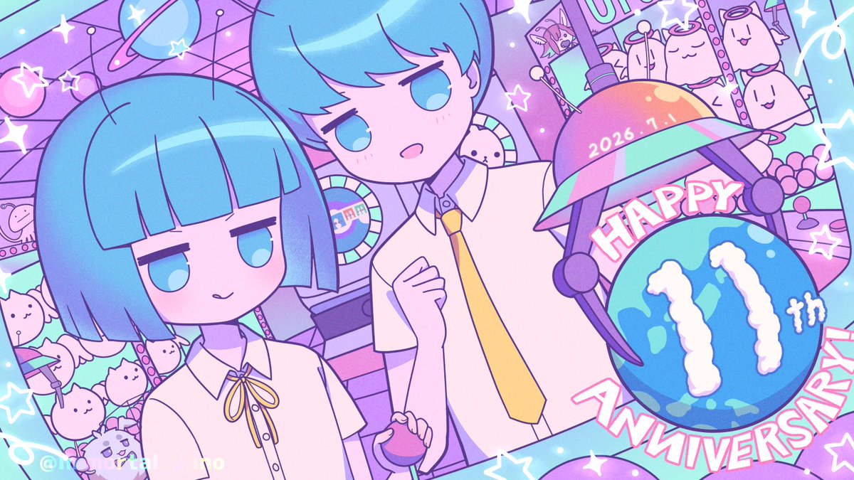 Immortal_Juno's tweet photo. @NayutalieN ナユタン星人さん11歳おめでとうございます🎊
応援の心を込めてお祝いイラストを描きました
これからの侵略もどこまでもついていきます！！！ https://t.co/jtSsQBAhED