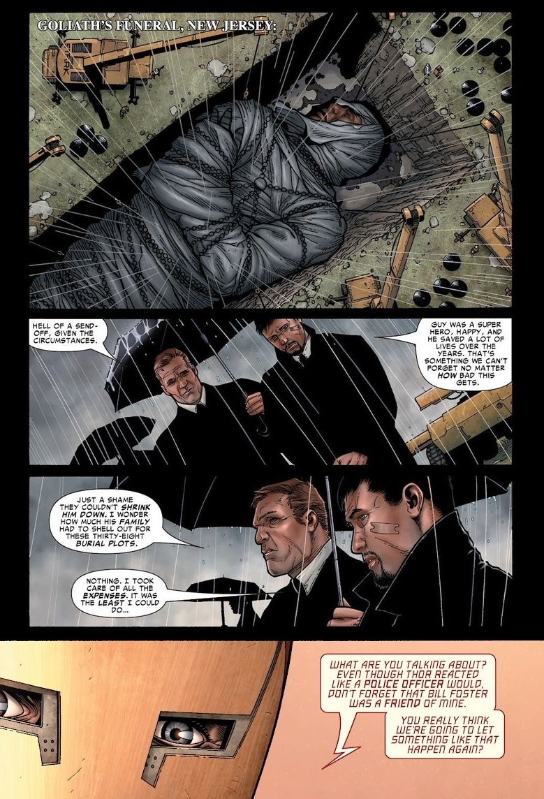 OzymandiasWorX's tweet photo. That time Iron Man got Black Goliath killed, buried him in chains then said his robo-Thor did what any cop would https://t.co/VWTpTgdueL