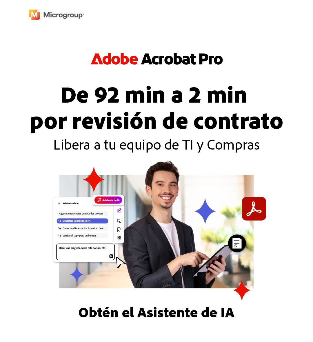 microgroup's tweet photo. ⏱️ De 92 min a 2 min por contrato.
📊 45% menos tiempo en análisis.
Con Adobe Acrobat Pro + Asistente de IA, transformás la forma de trabajar en TI, Finanzas, Legal y Ventas.
👉 Si no estás usando IA, estás llegando tarde.
📩 contenidos@microgroup.com.ar https://t.co/JLOJvDhZUi