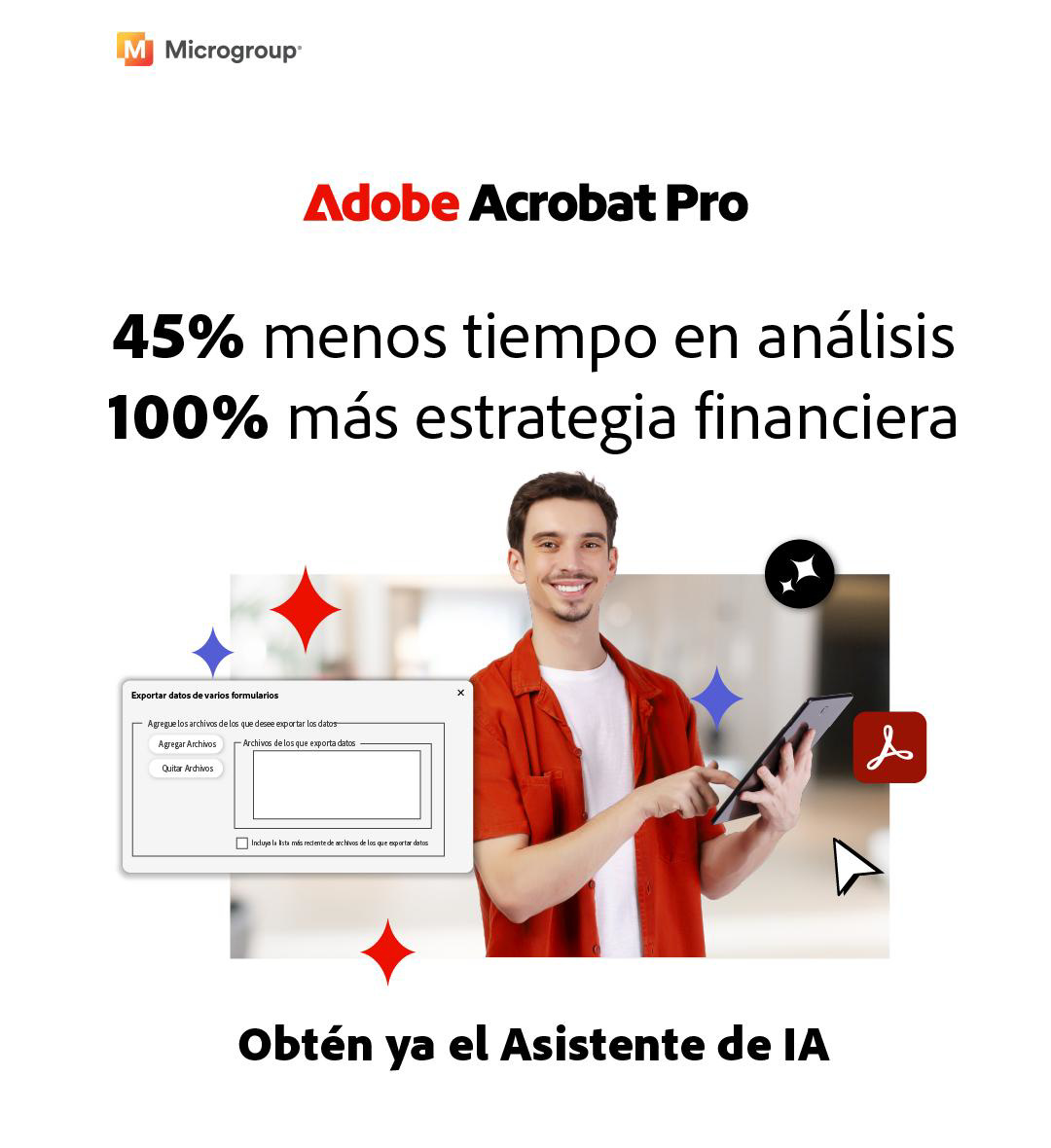 microgroup's tweet photo. ⏱️ De 92 min a 2 min por contrato.
📊 45% menos tiempo en análisis.
Con Adobe Acrobat Pro + Asistente de IA, transformás la forma de trabajar en TI, Finanzas, Legal y Ventas.
👉 Si no estás usando IA, estás llegando tarde.
📩 contenidos@microgroup.com.ar https://t.co/JLOJvDhZUi