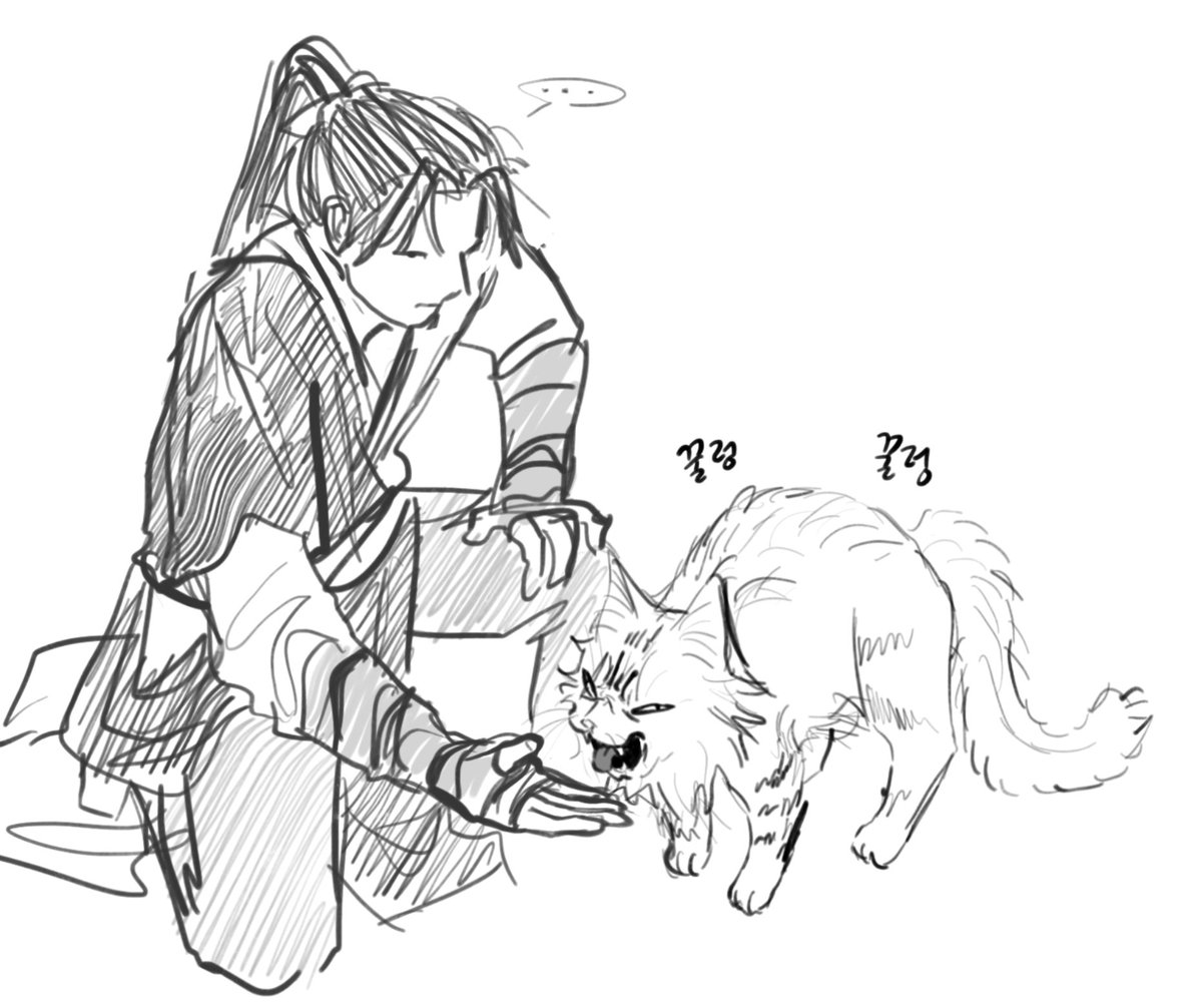 16_dosa's tweet photo. 헤어볼 한바가지 나오겠지... https://t.co/s1WdCk4yUy