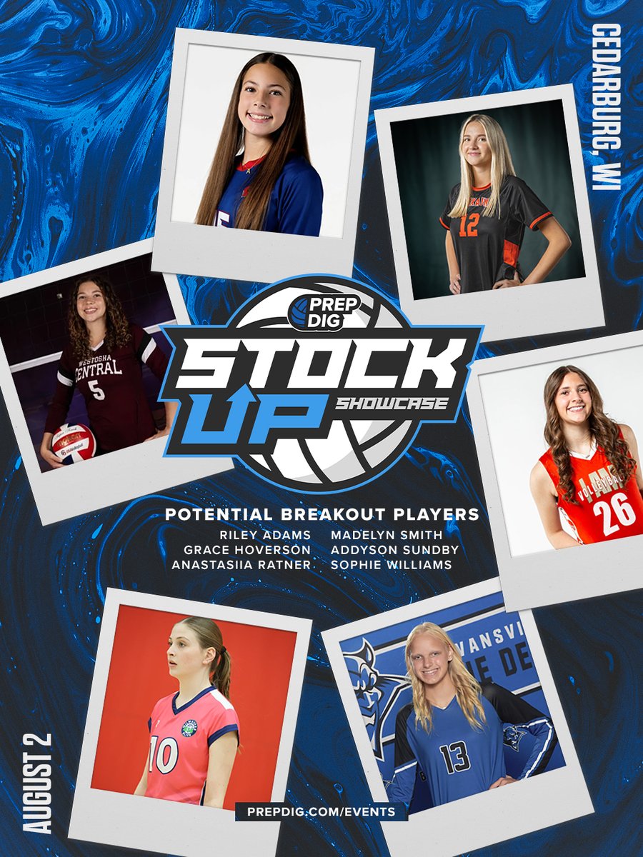 PrepDigWI's tweet photo. 🔥 Wisconsin, it’s your turn! The Stock Up Showcase lands in Cedarburg on August 2‼️

Join these featured ranked players and others when you sign up today! 🏐💥 

📲 Use code SHOWCASE at checkout for $$ off. @AddysonSundby 

🔗 https://t.co/RdSsjORVij https://t.co/RLdiTW6uR1