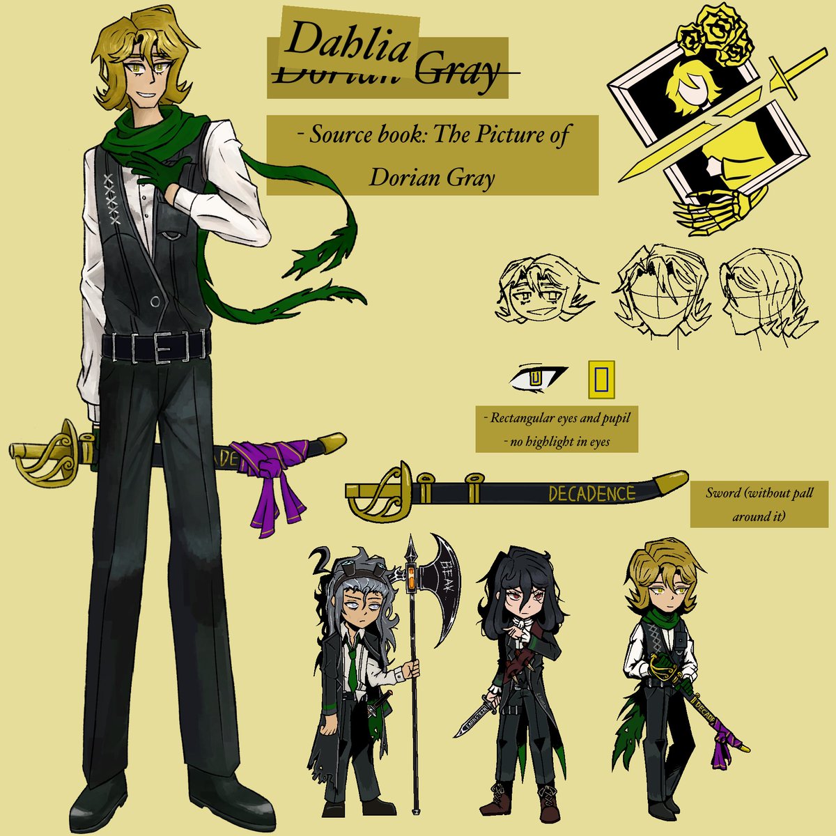 NoobyTunas's tweet photo. Made refs for artfight 
How do people post Limbus OCs again? 😭
#LCBOC #limbusoc https://t.co/6KeQidz8cW